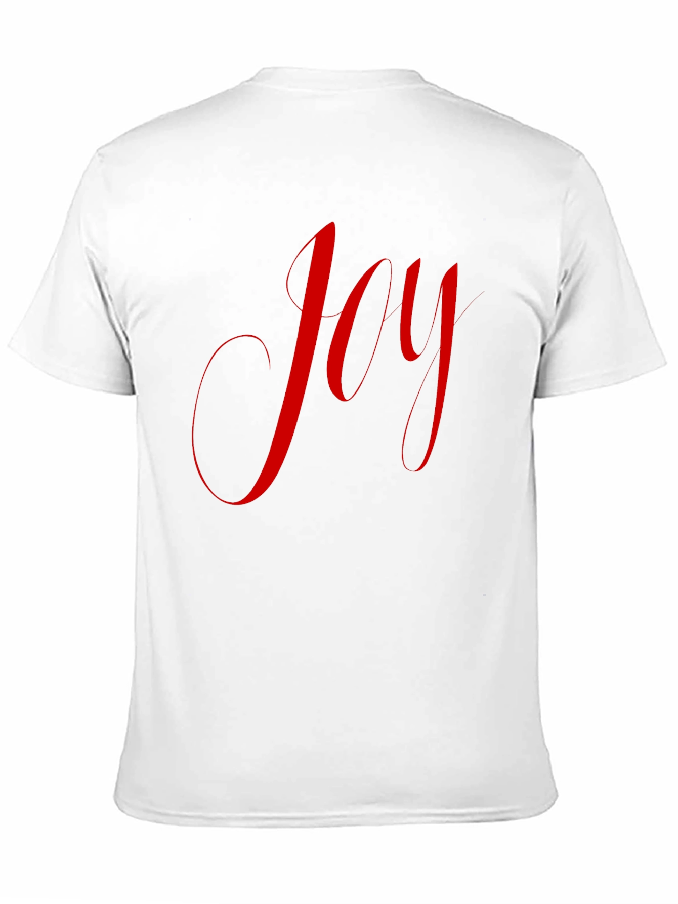 Black Joyful Red Script on Black T-Shirt view 11