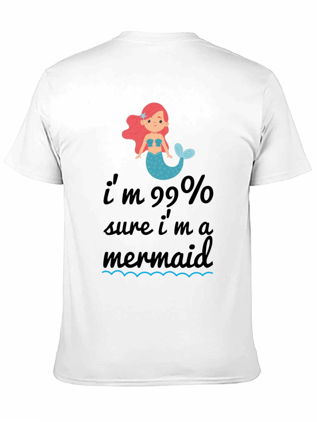 99% Mermaid T-Shirt - Black Cotton Tee - 11