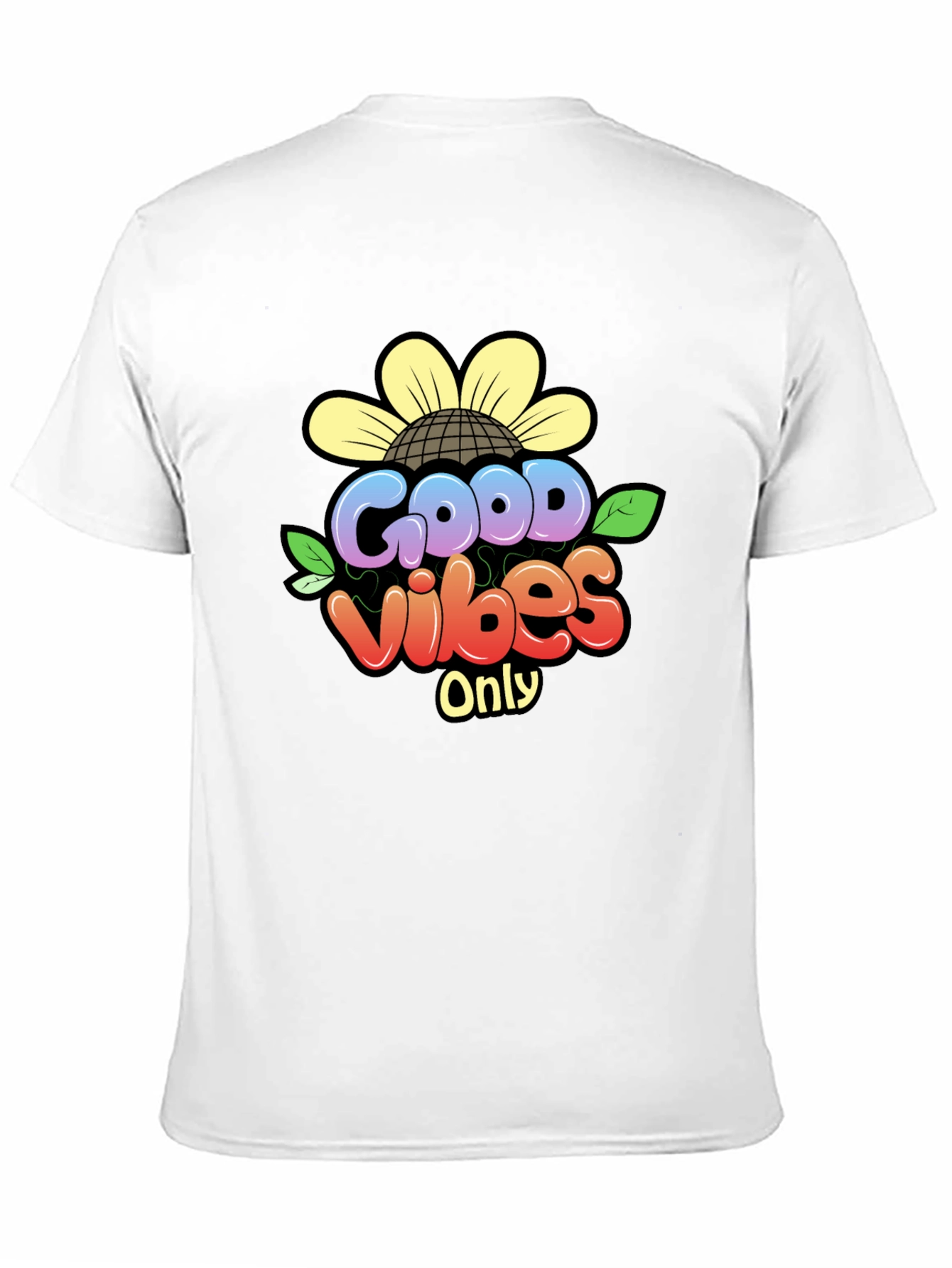Black Good Vibes Only T-Shirt - Black Graphic Tee view 11