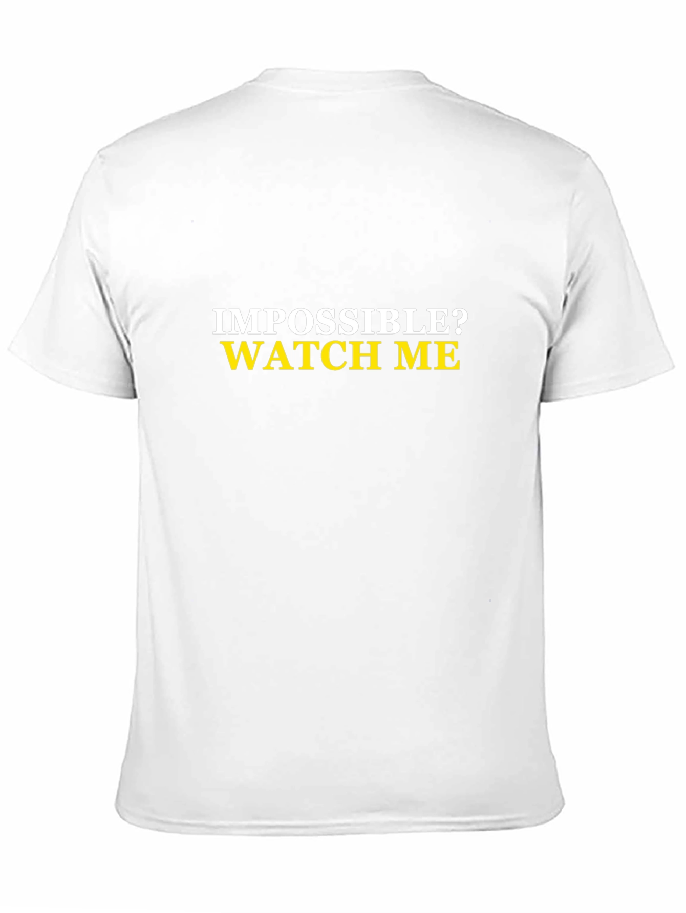 Black Impossible? Watch Me Men's Black T-Shirt view 11