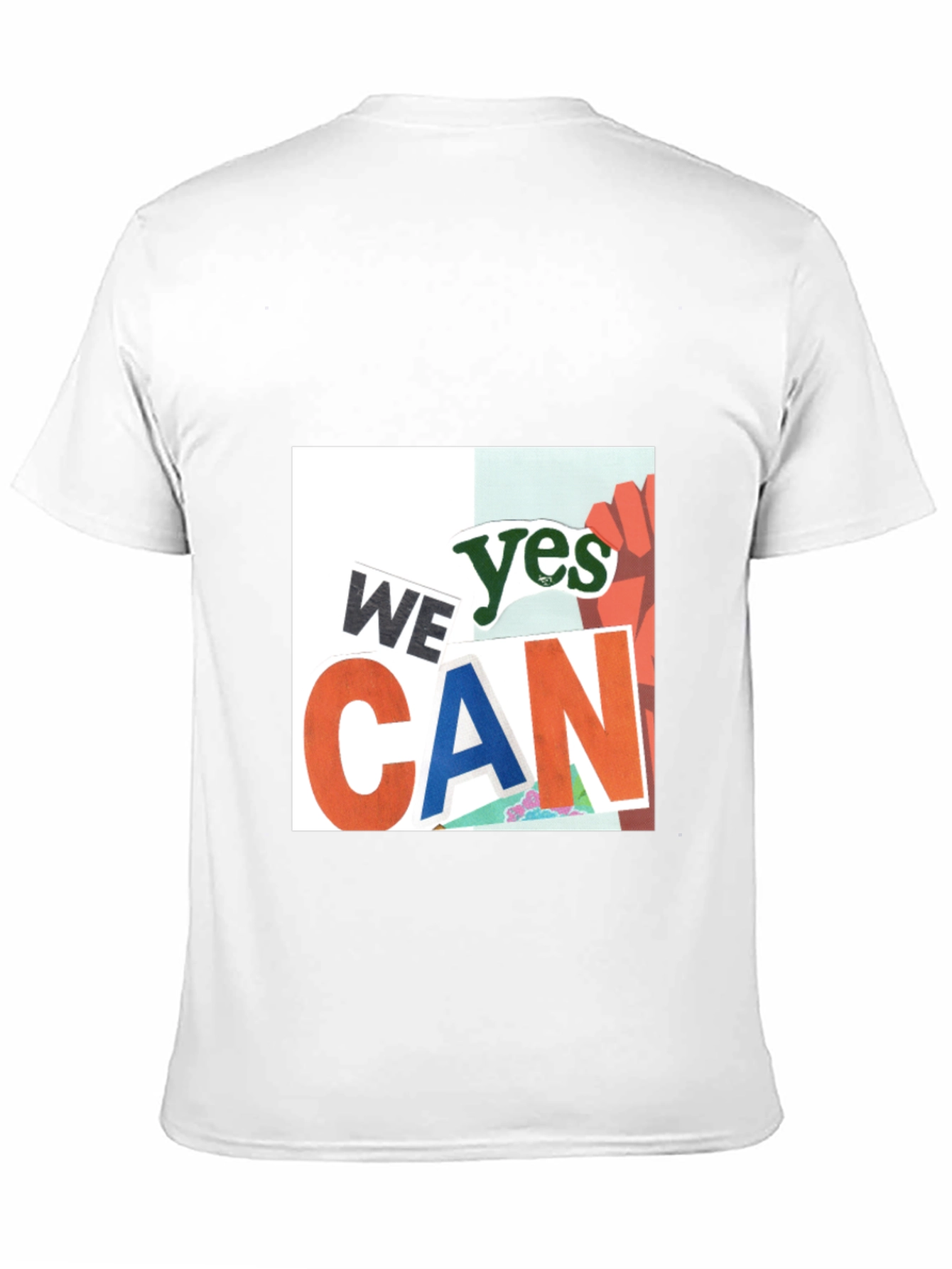 Black We Yes Can Graphic Print Black T-Shirt view 11