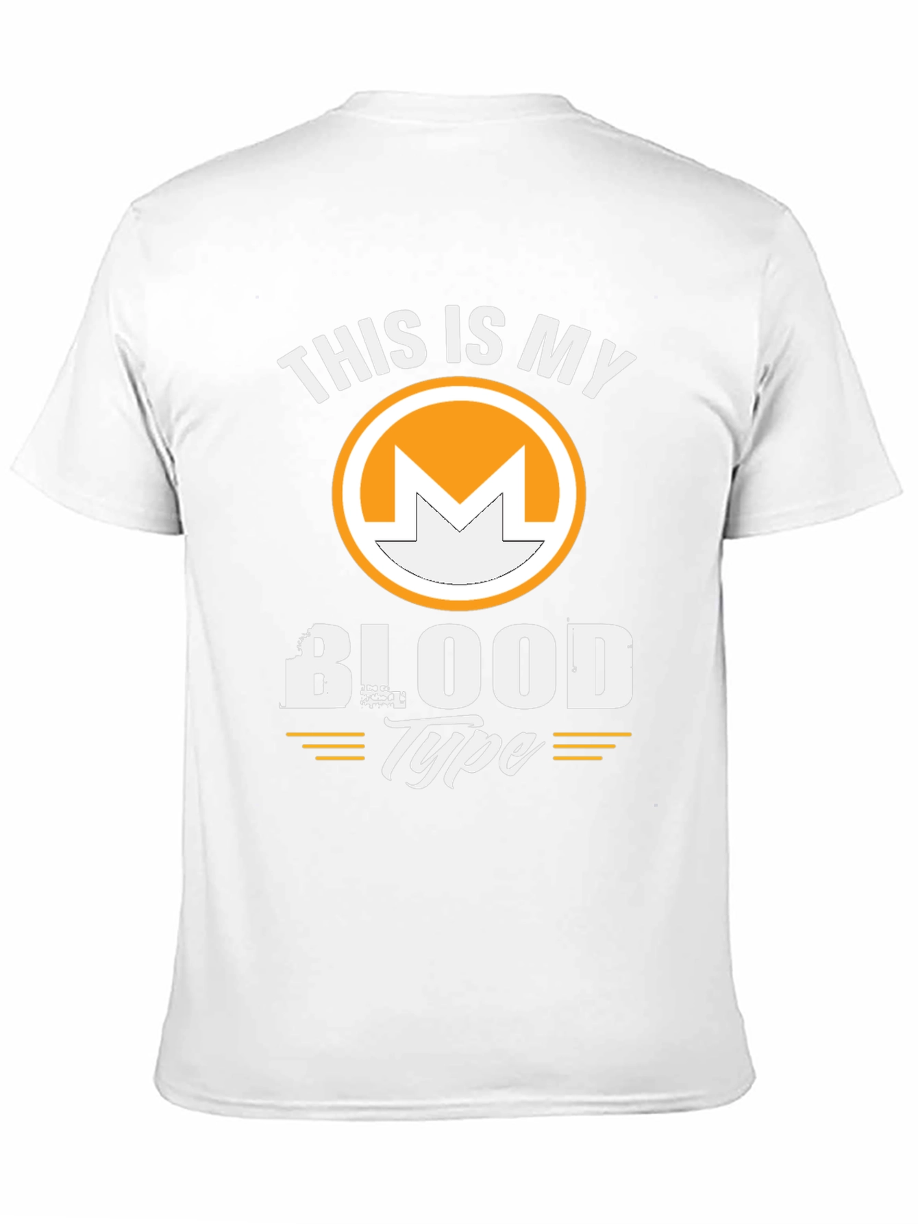 Black Monero Blood Type T-Shirt - Crypto Fan Apparel view 11