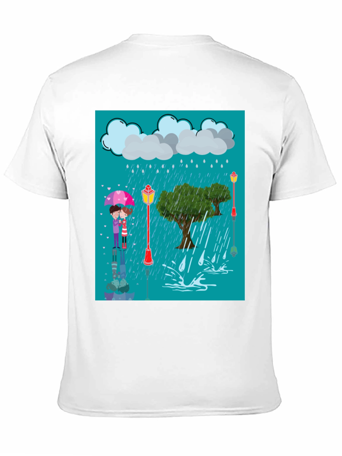 Black Rainy Day Lovers T-Shirt view 11