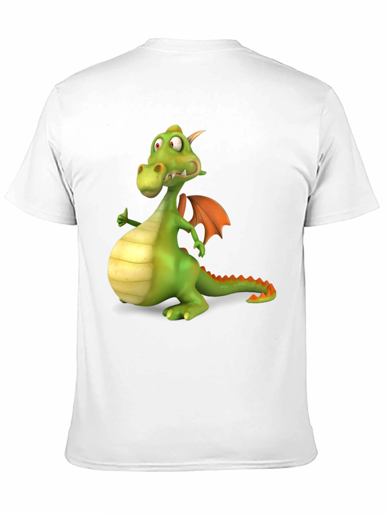 Black Funny Dragon Graphic Tee - Black Cotton T-Shirt view 11