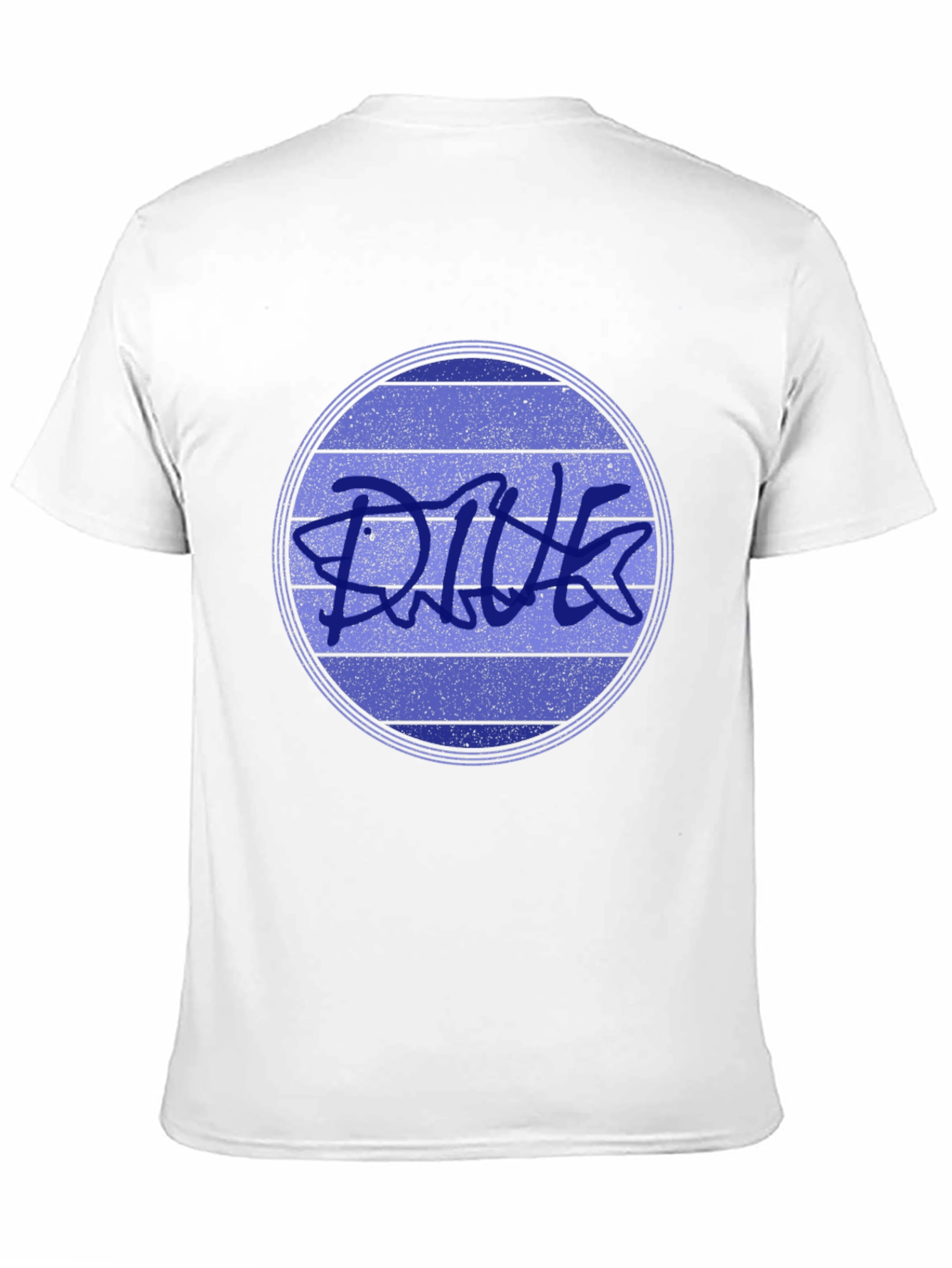 Black Retro DIVE Graphic Tee - Black Cotton Blend view 11