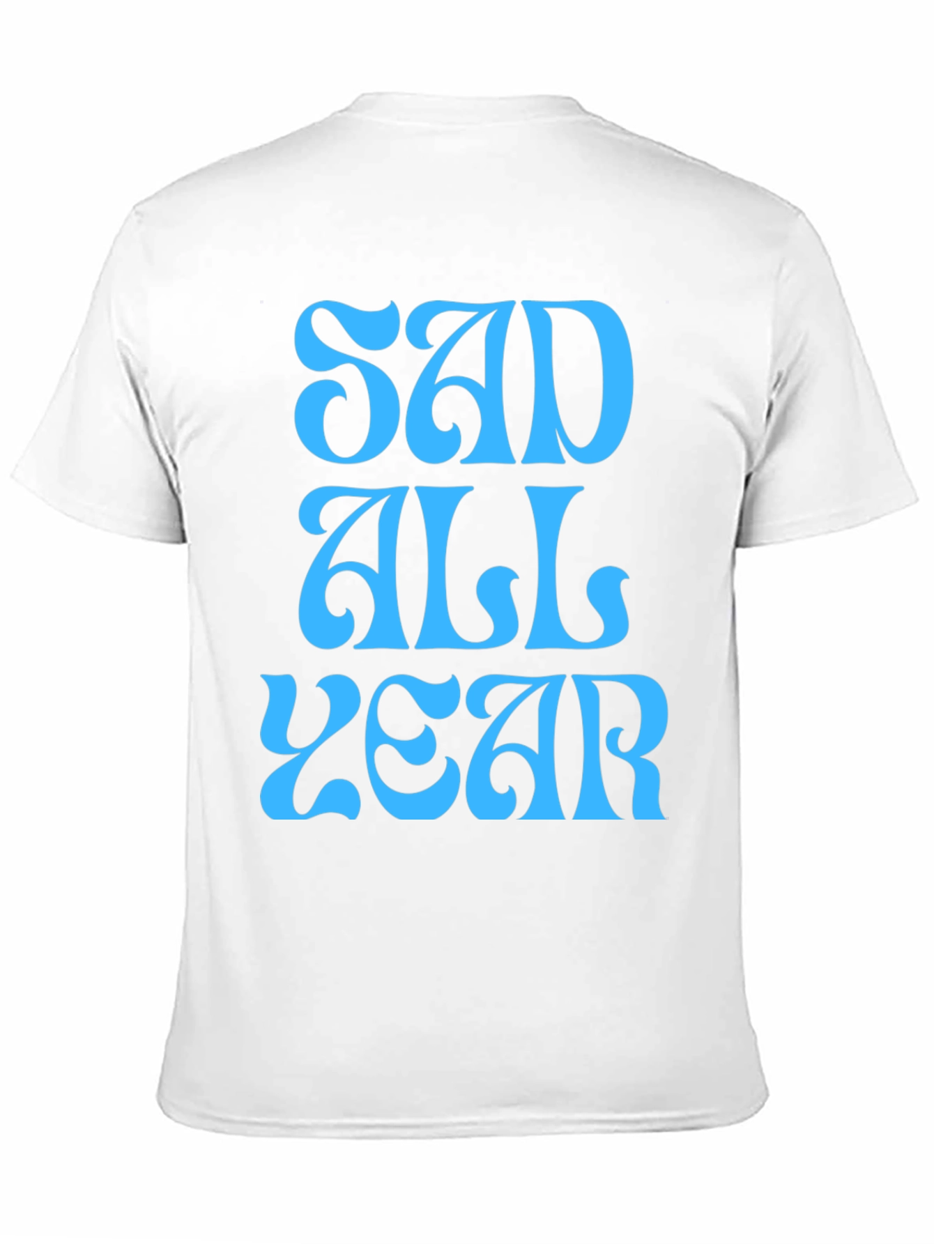 Sad All Year Graphic T-Shirt - Black - 11