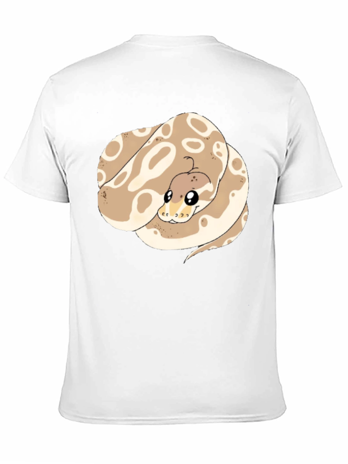 Black Cute Snake Graphic T-Shirt - Black Cotton Tee view 11