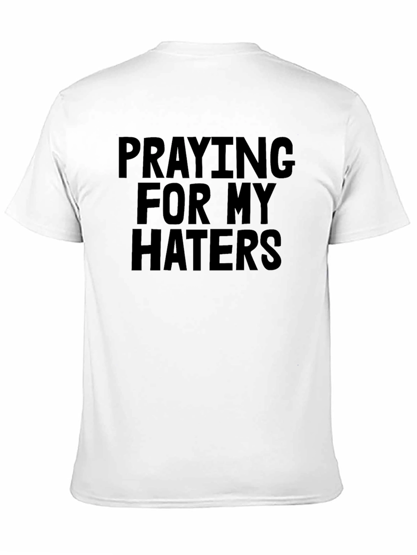 Black Praying For My Haters Black Graphic Tee view 11