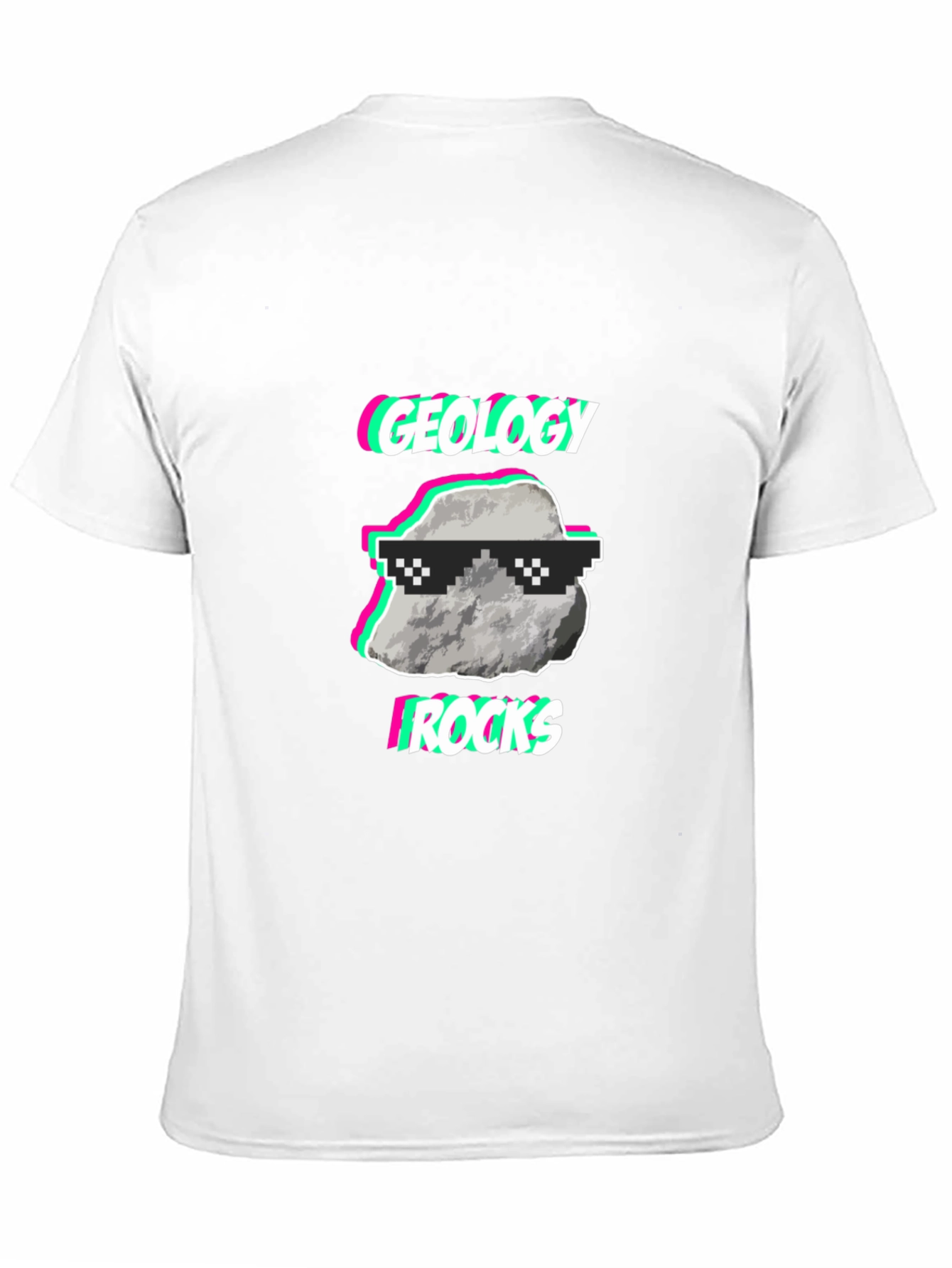 Black Geology Rocks T-Shirt - Cool Rock with Shades Tee view 11