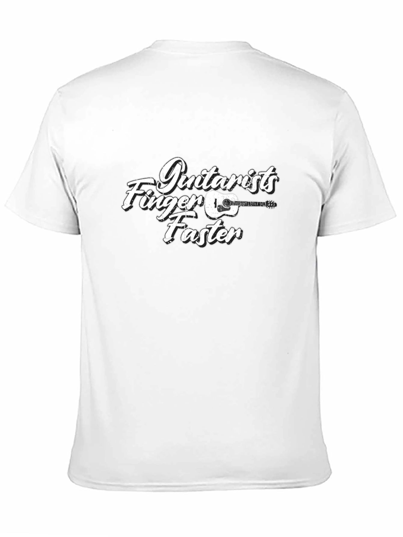 Black Guitarist Fingers Faster Black Graphic Tee view 11