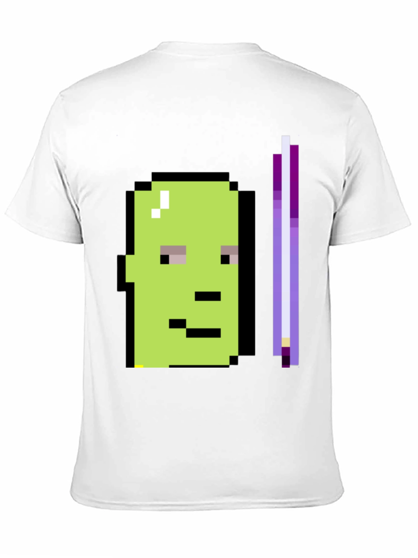 Black Pixel Art Character Graphic Tee - Black T-Shirt view 11