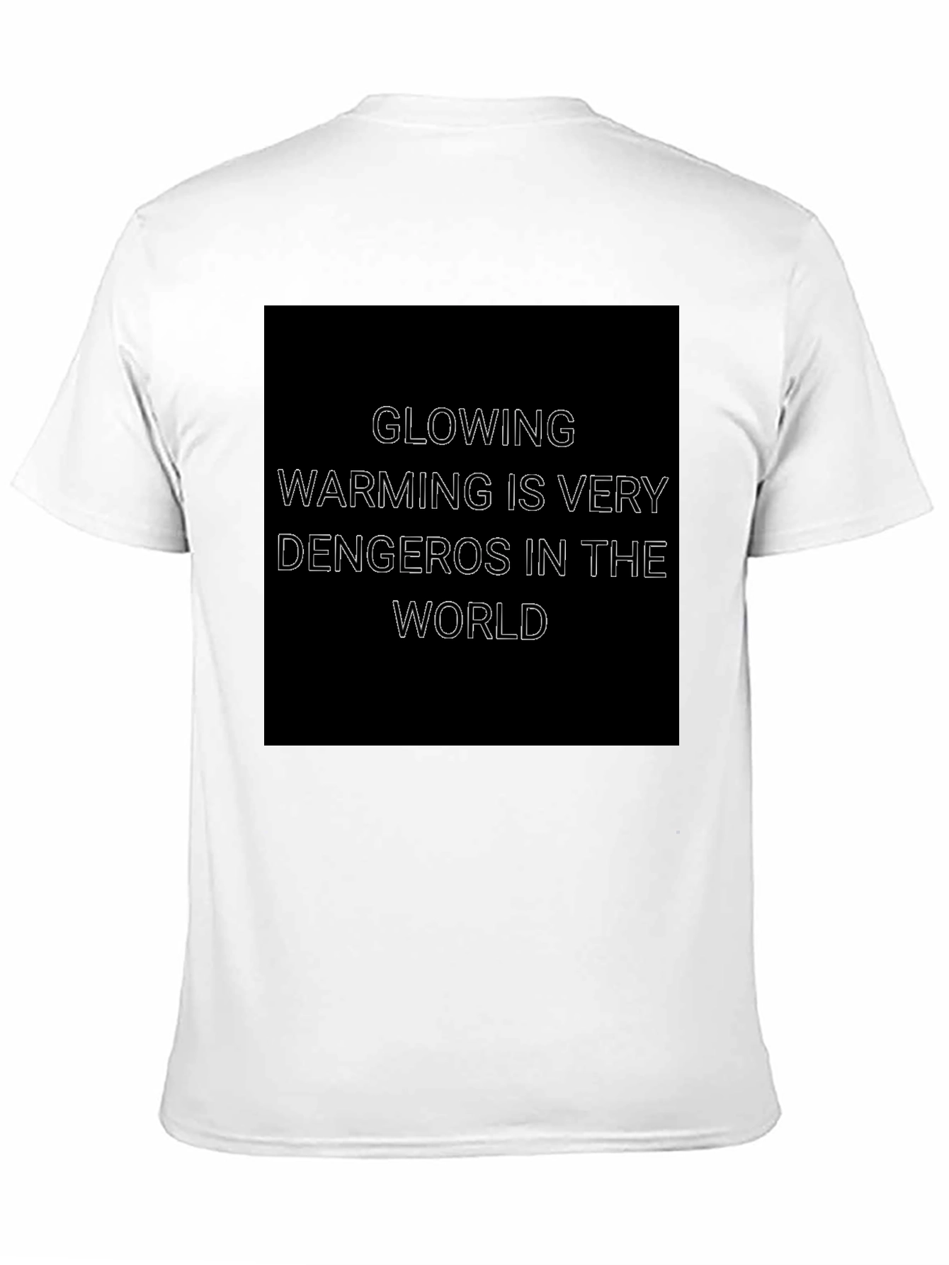 Black Glowing Warming Danger T-Shirt - Black view 11