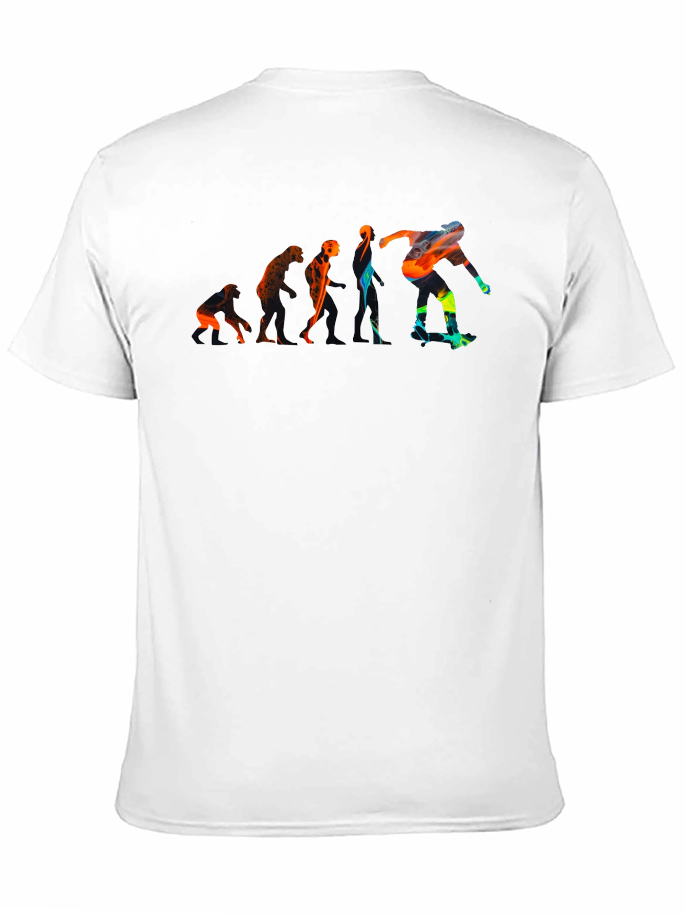 Black Skater Evolution Graphic Tee - Black Crew Neck T-Shirt view 11