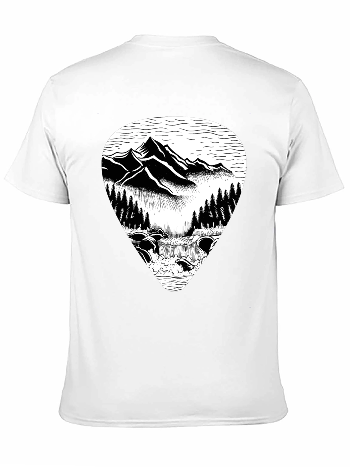 Black Mountain River Graphic Tee - Nature Inspired T-Shirt view 11
