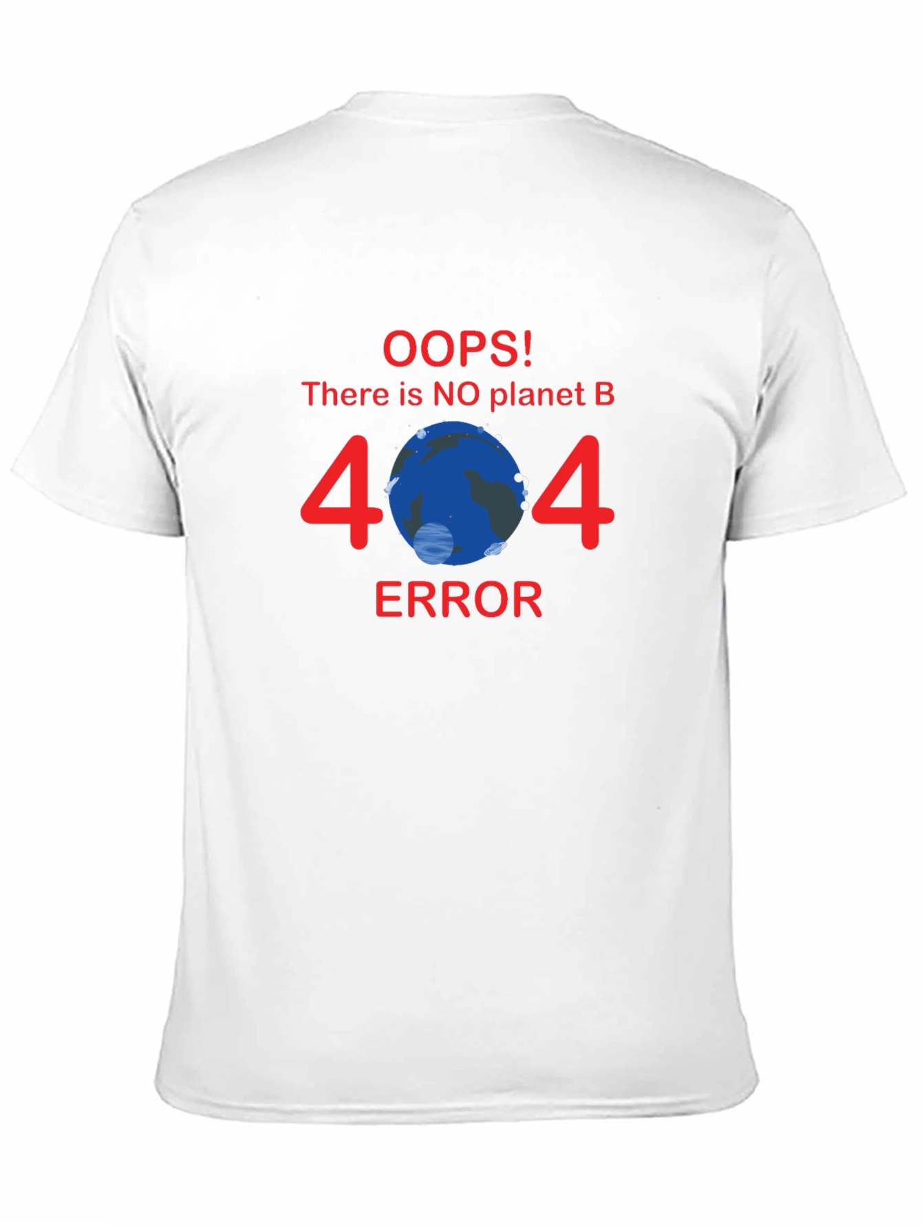Black No Planet B Error 404 T-Shirt view 11