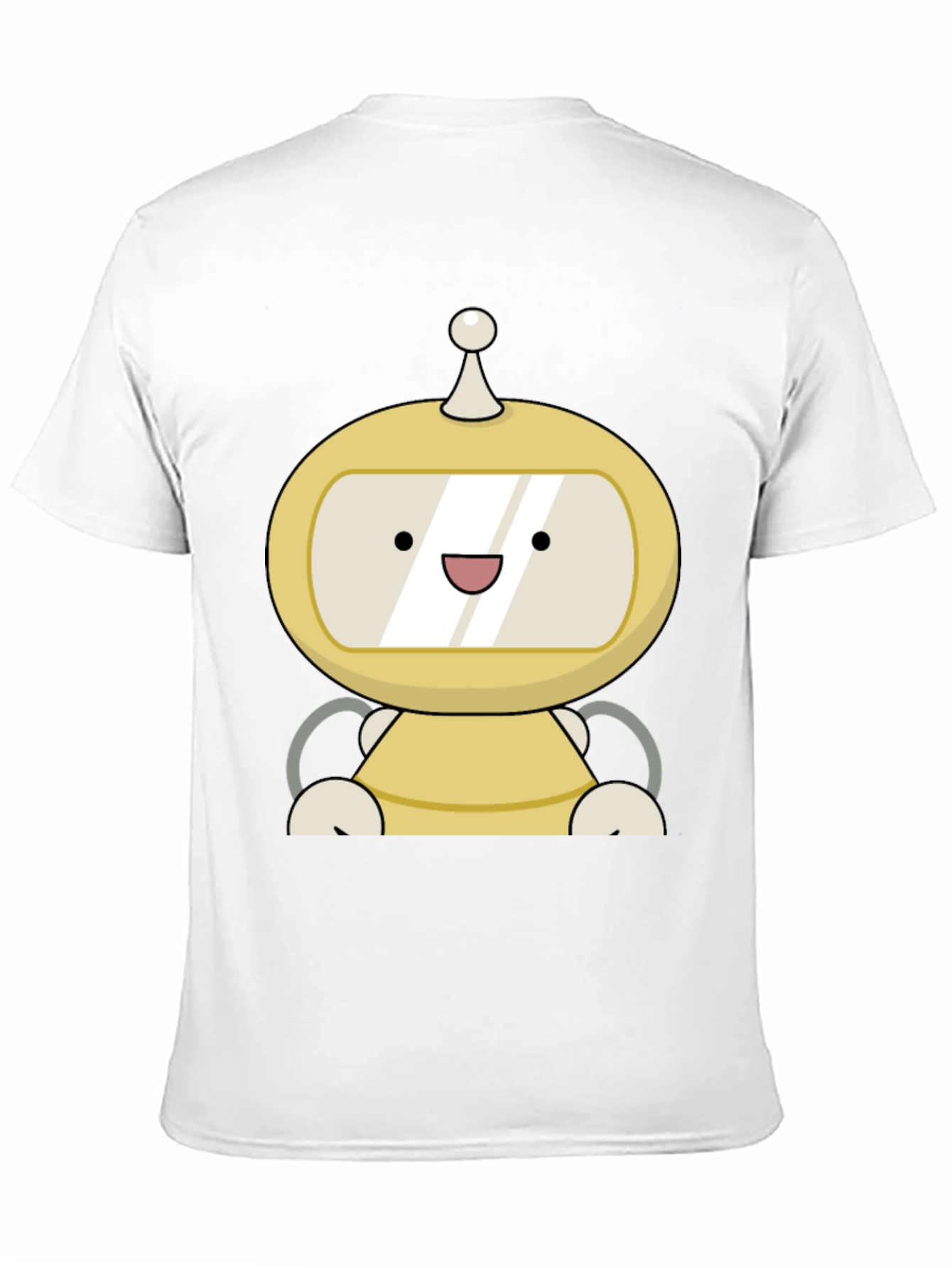Black Cute Robot Graphic Black T-Shirt view 11