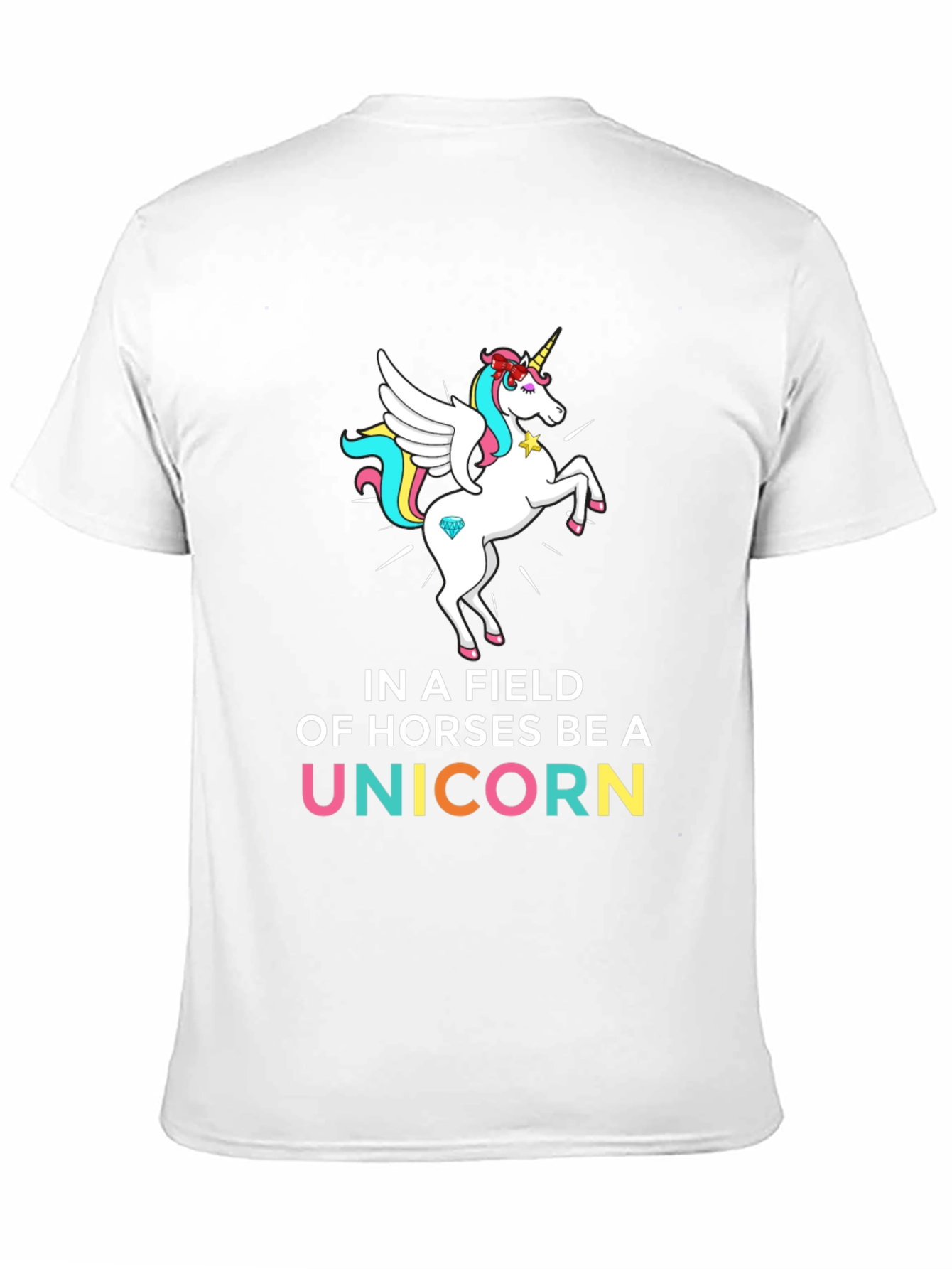 Black Be a Unicorn Graphic T-Shirt view 11