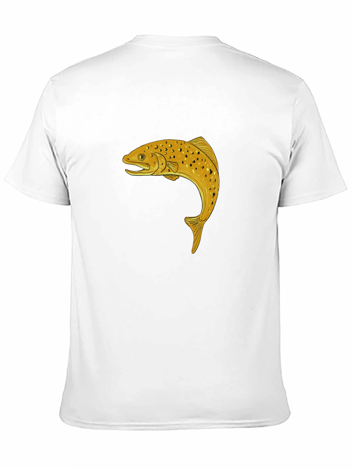 Black Trout Graphic Tee - Black Cotton T-Shirt view 11