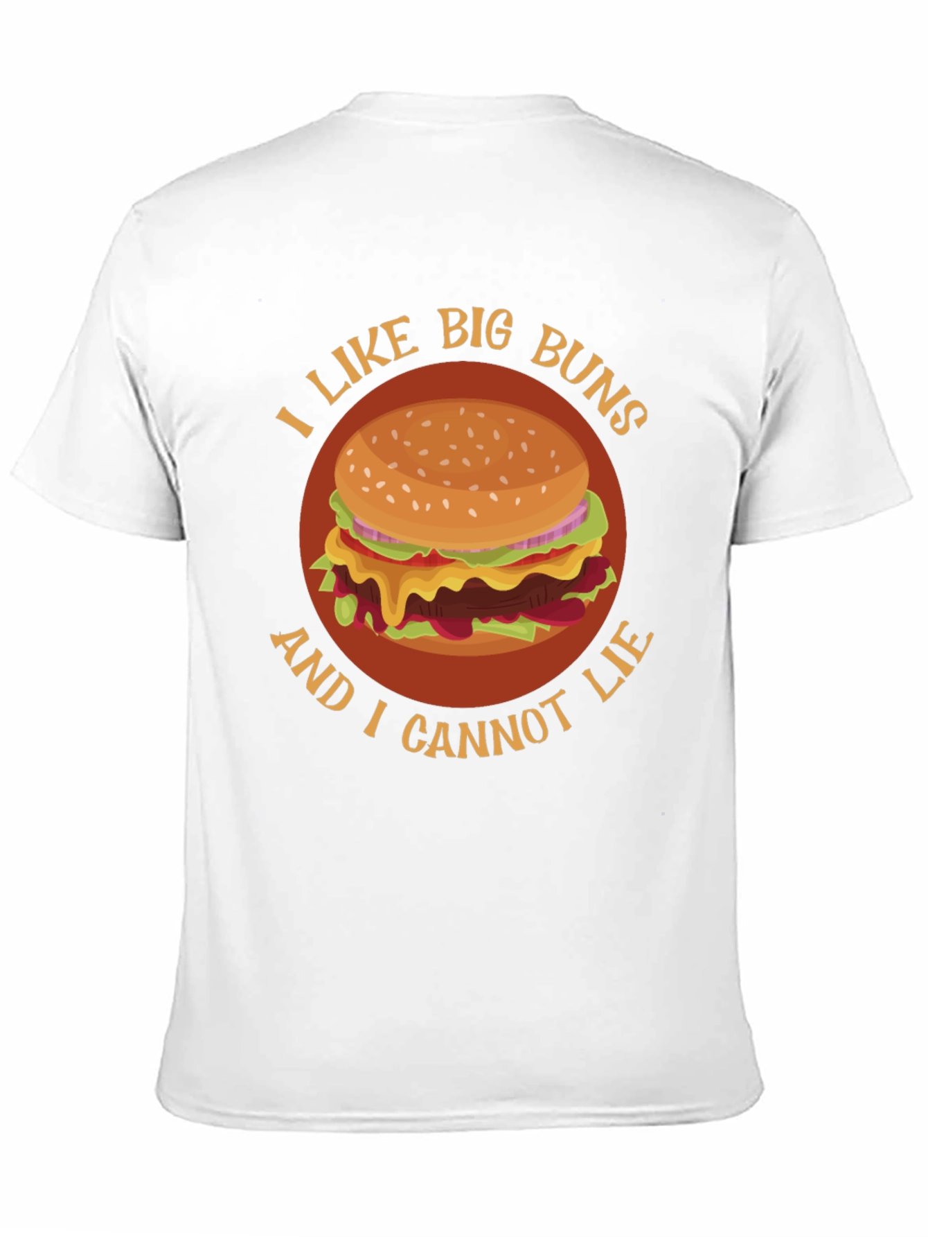 Black I Like Big Buns Funny Hamburger Graphic T-Shirt view 11