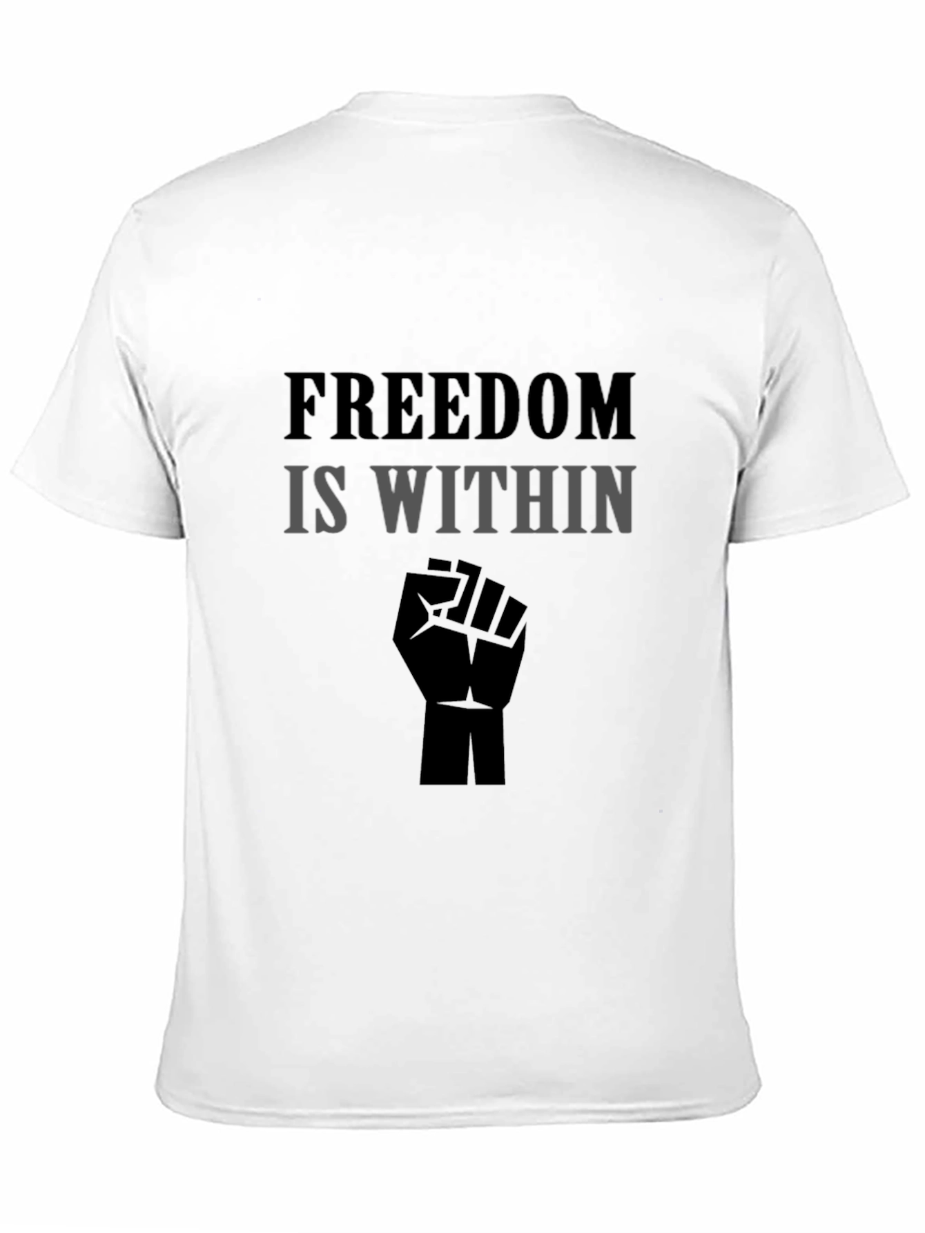 Black Freedom Within Black T-Shirt view 11