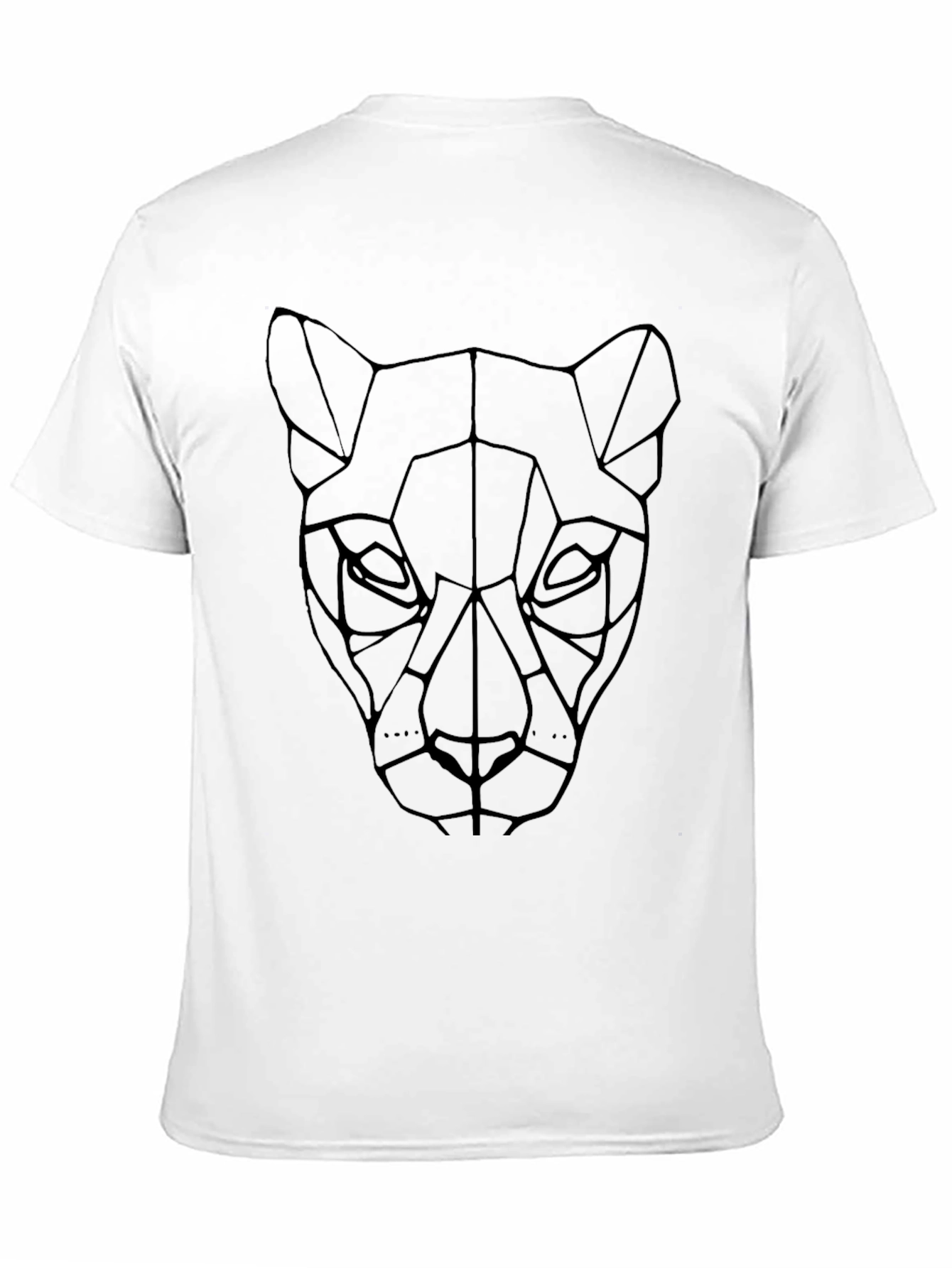 Black Geometric Panther Graphic T-Shirt - Stylish Black Tee view 11