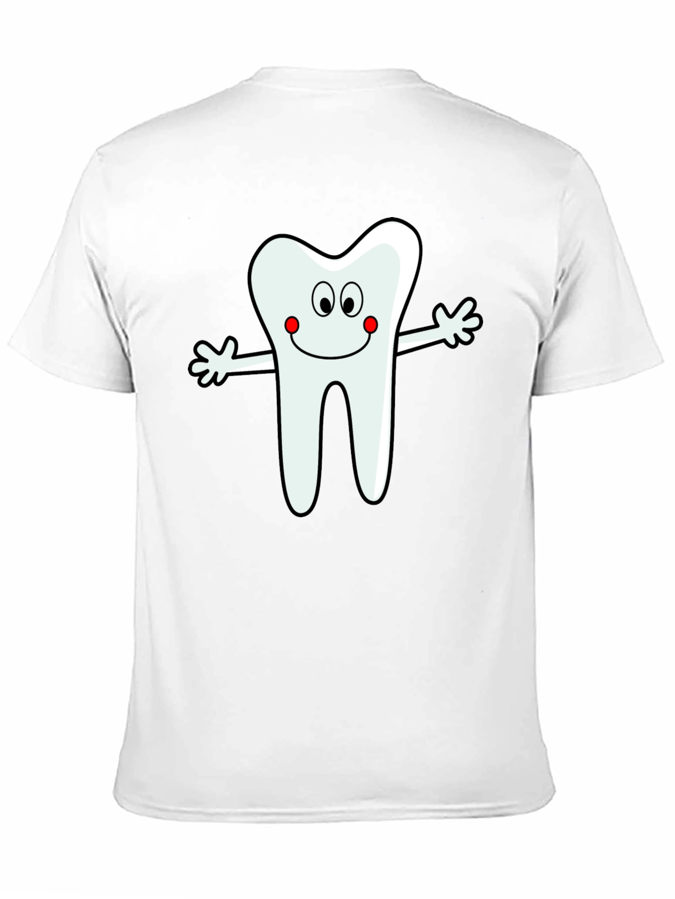 Black Tooth Cartoon Graphic T-Shirt view 11