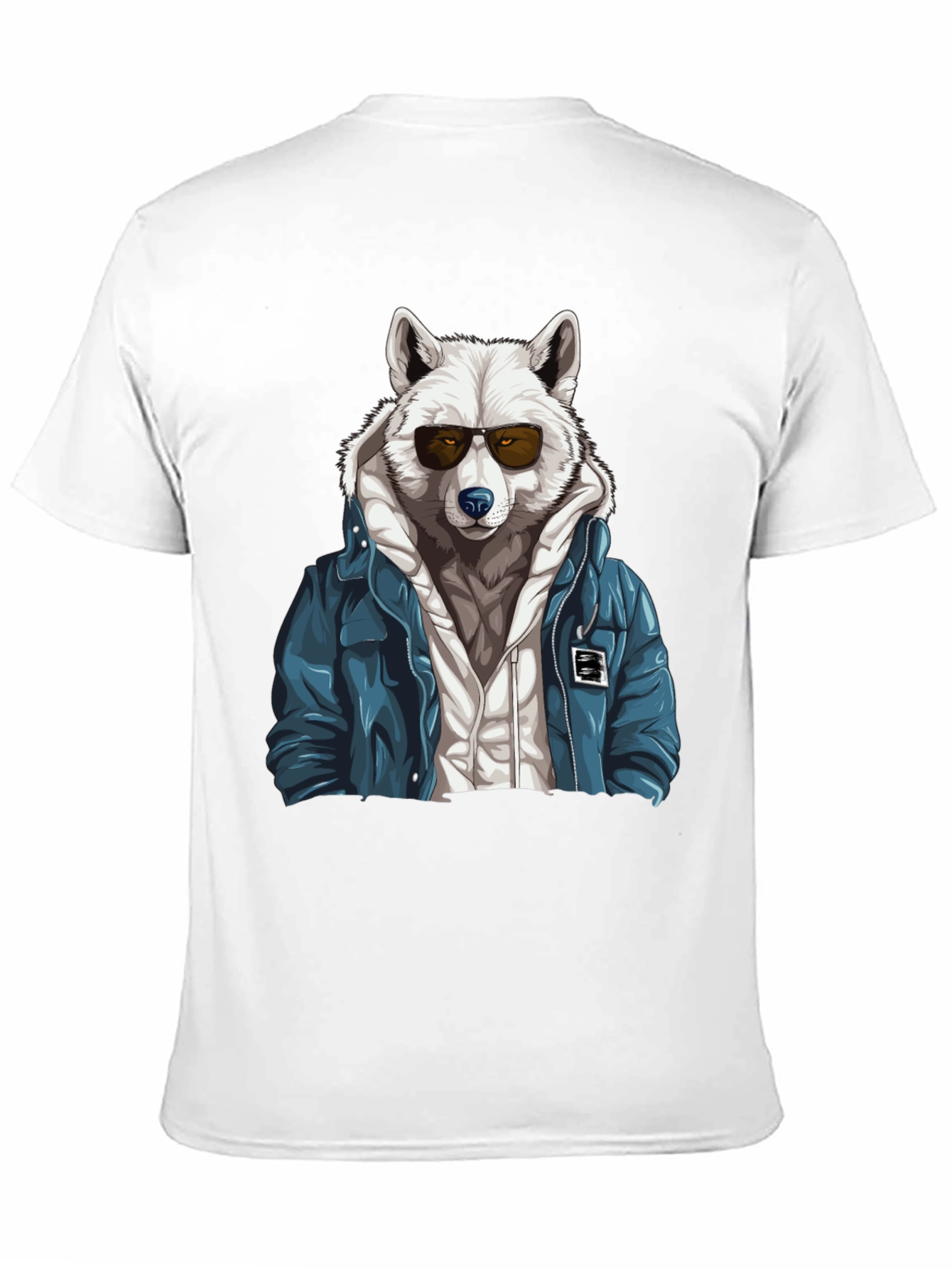 Black Cool Wolf Graphic Tee - Streetwear Style view 11