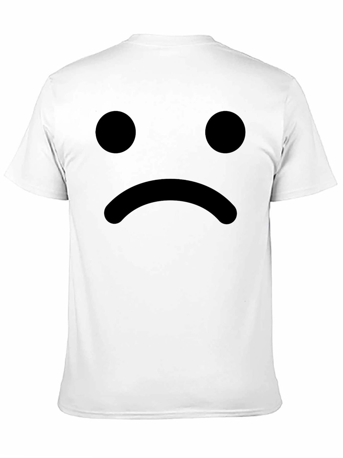 Black Sad Face Graphic Tee - Black Cotton Comfort view 11