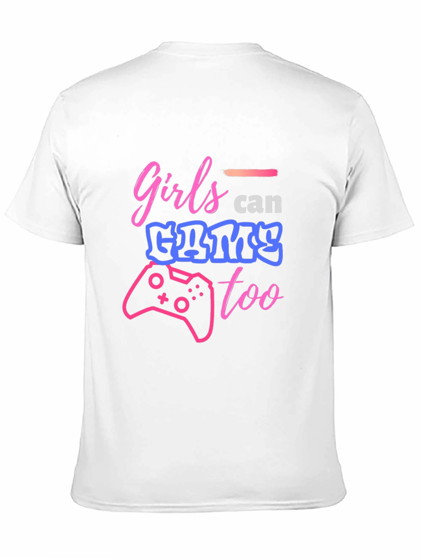 Black Girls Can Game Too Black Graphic Tee view 11
