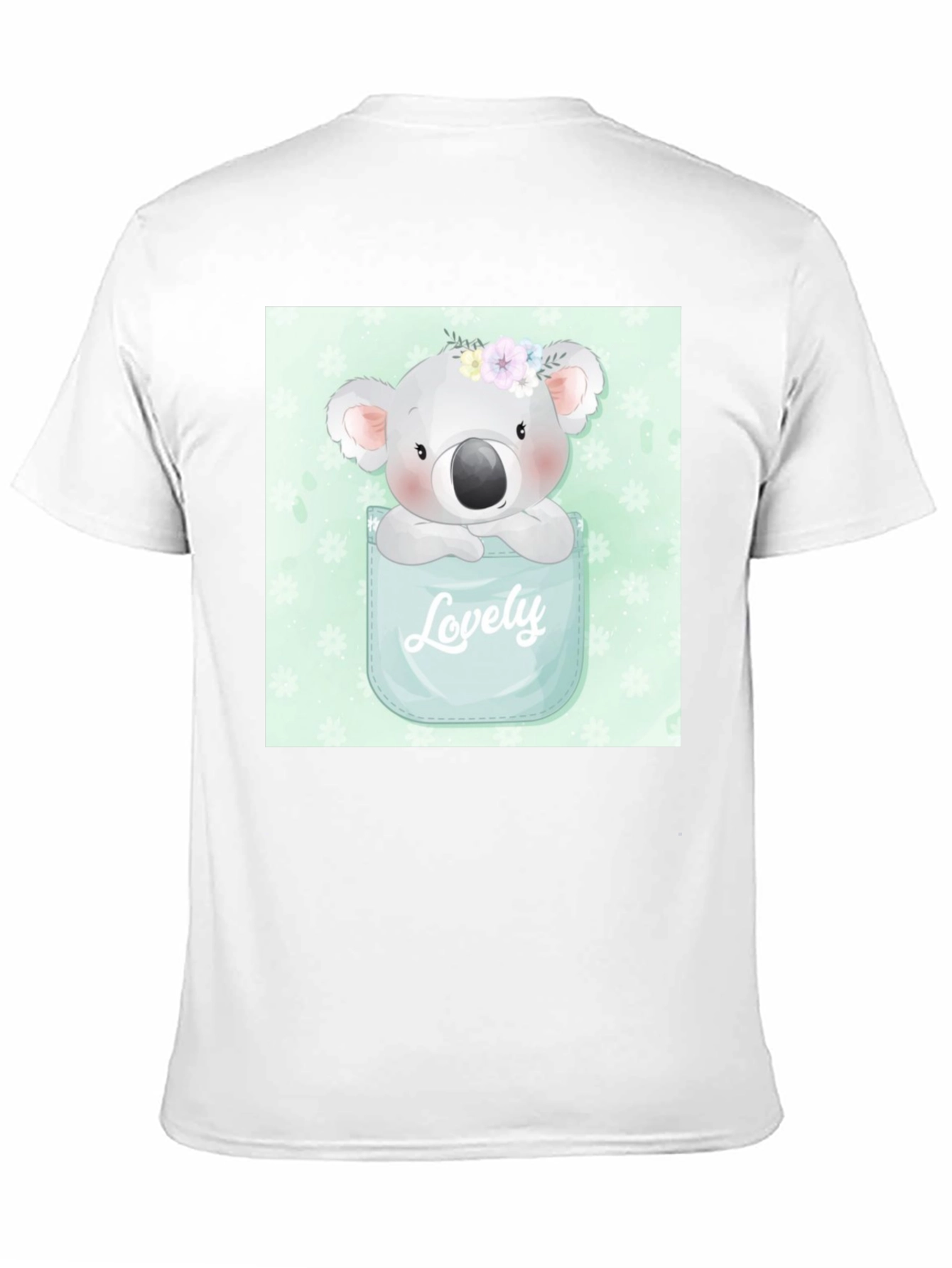 Black Koala 'Lovely' Pocket T-Shirt - Adorable Graphic Tee view 11
