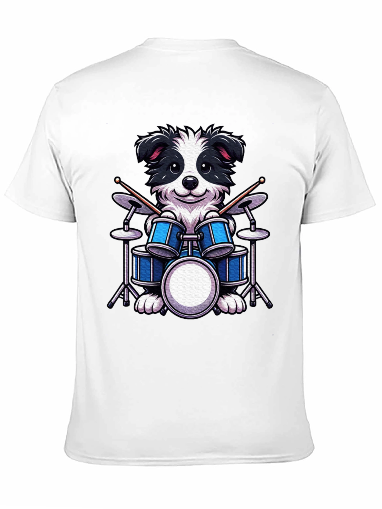 Black Drummer Dog T-Shirt - Black view 11