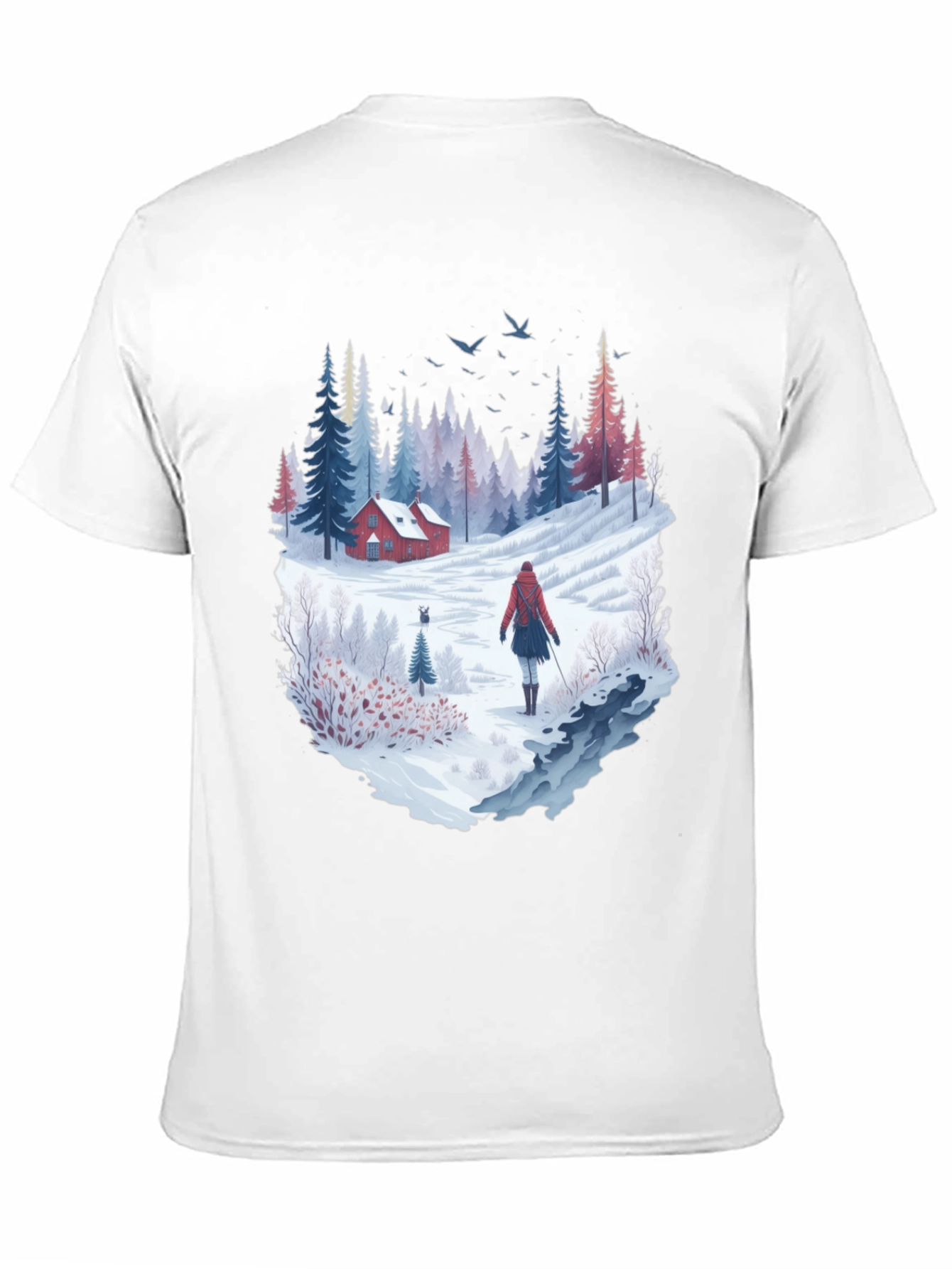 Black Winter Cabin T-Shirt view 11
