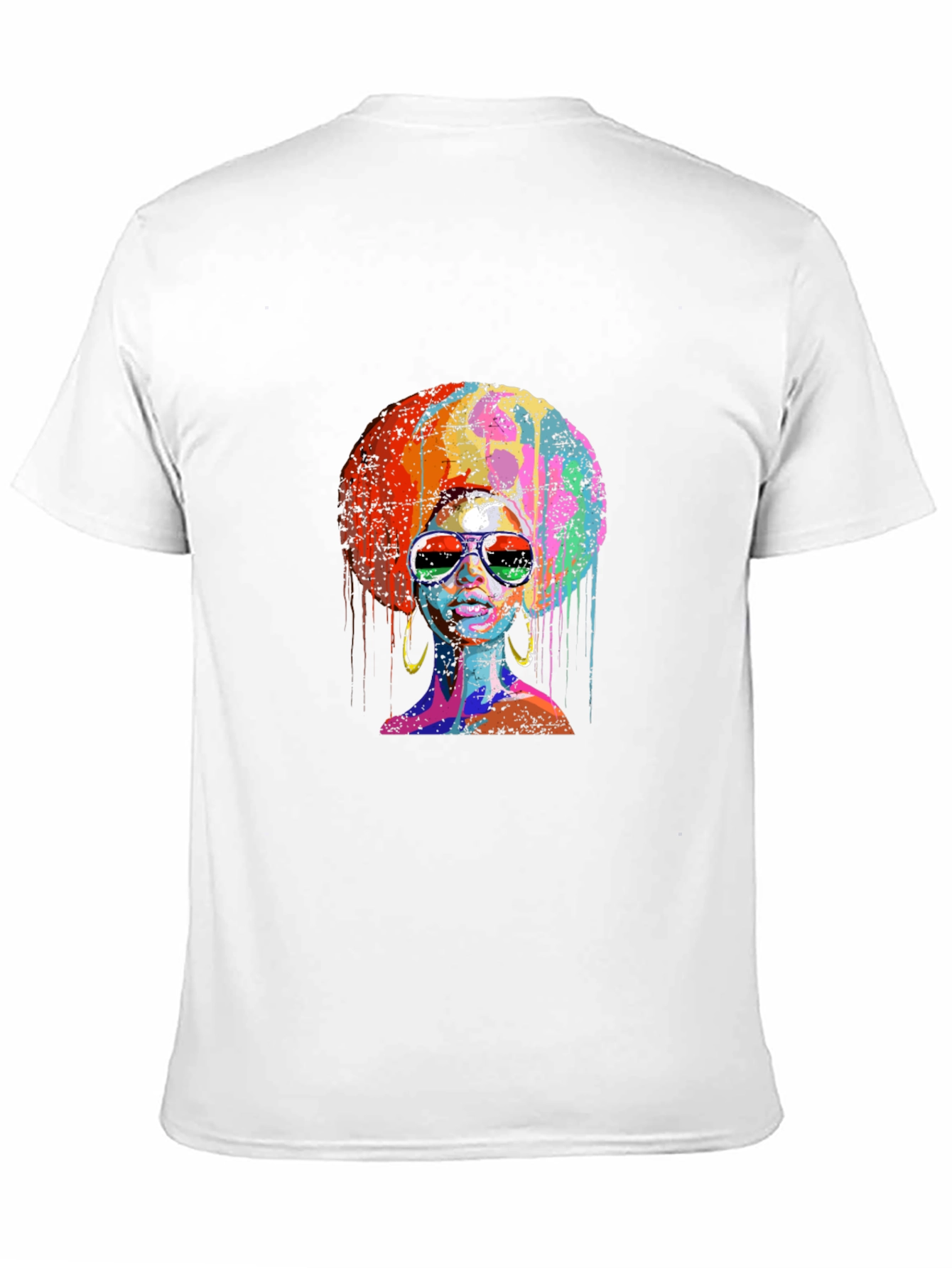 Black Afro Woman Graphic Tee - Vivid Colors view 11