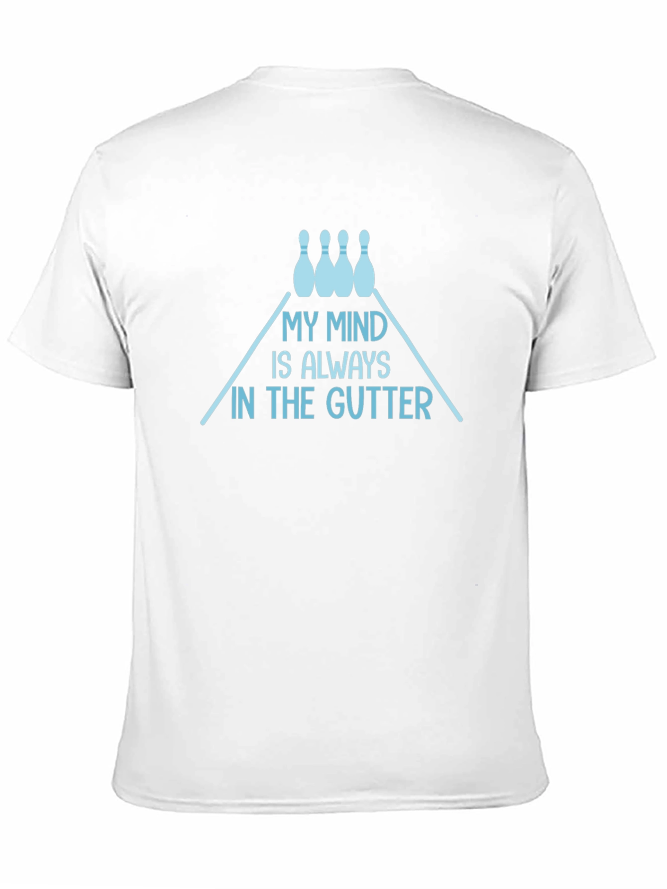 Black My Mind is Always in the Gutter Bowling T-Shirt view 11
