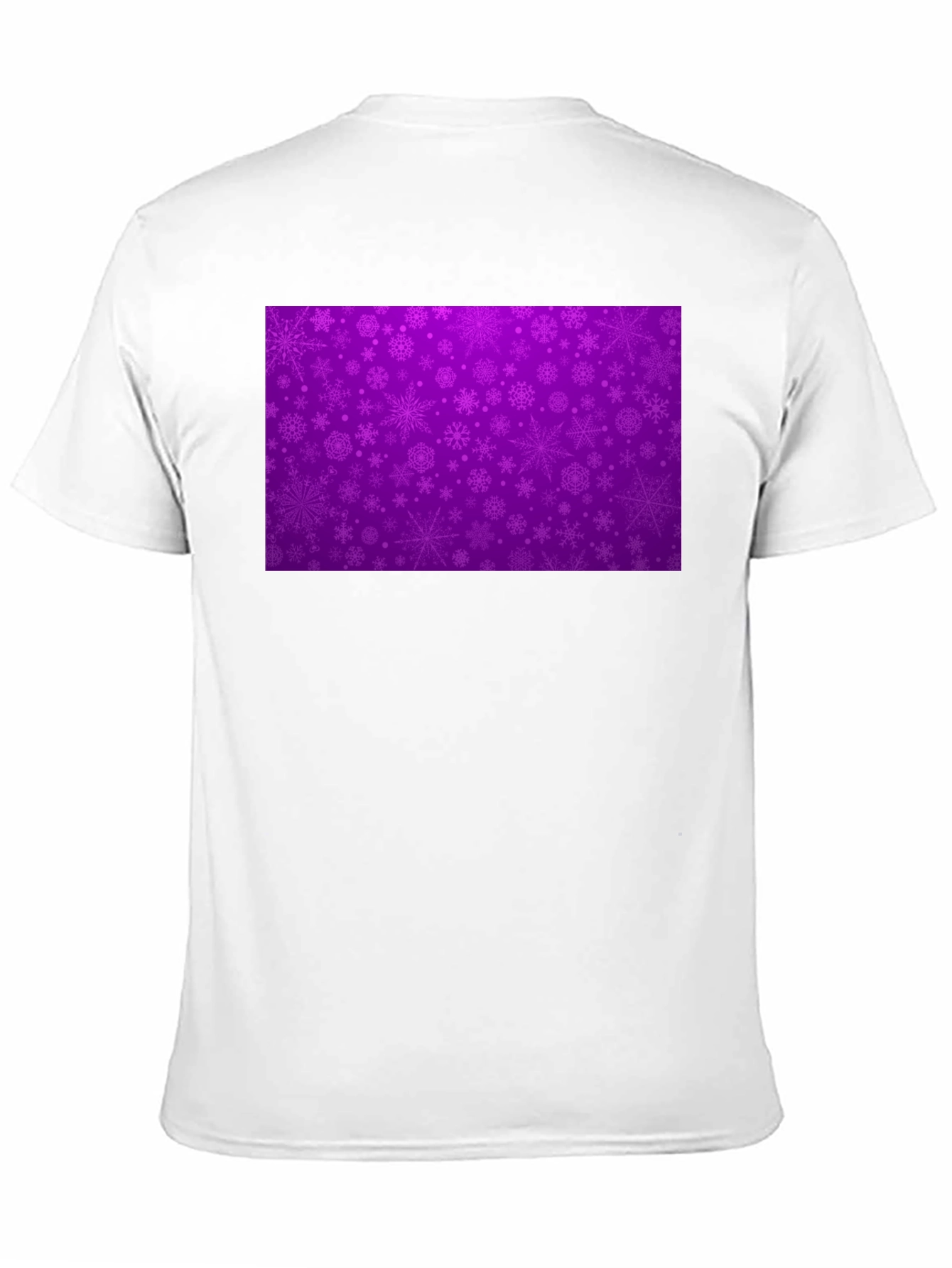 Black Purple Snowflake Pattern T-Shirt view 11
