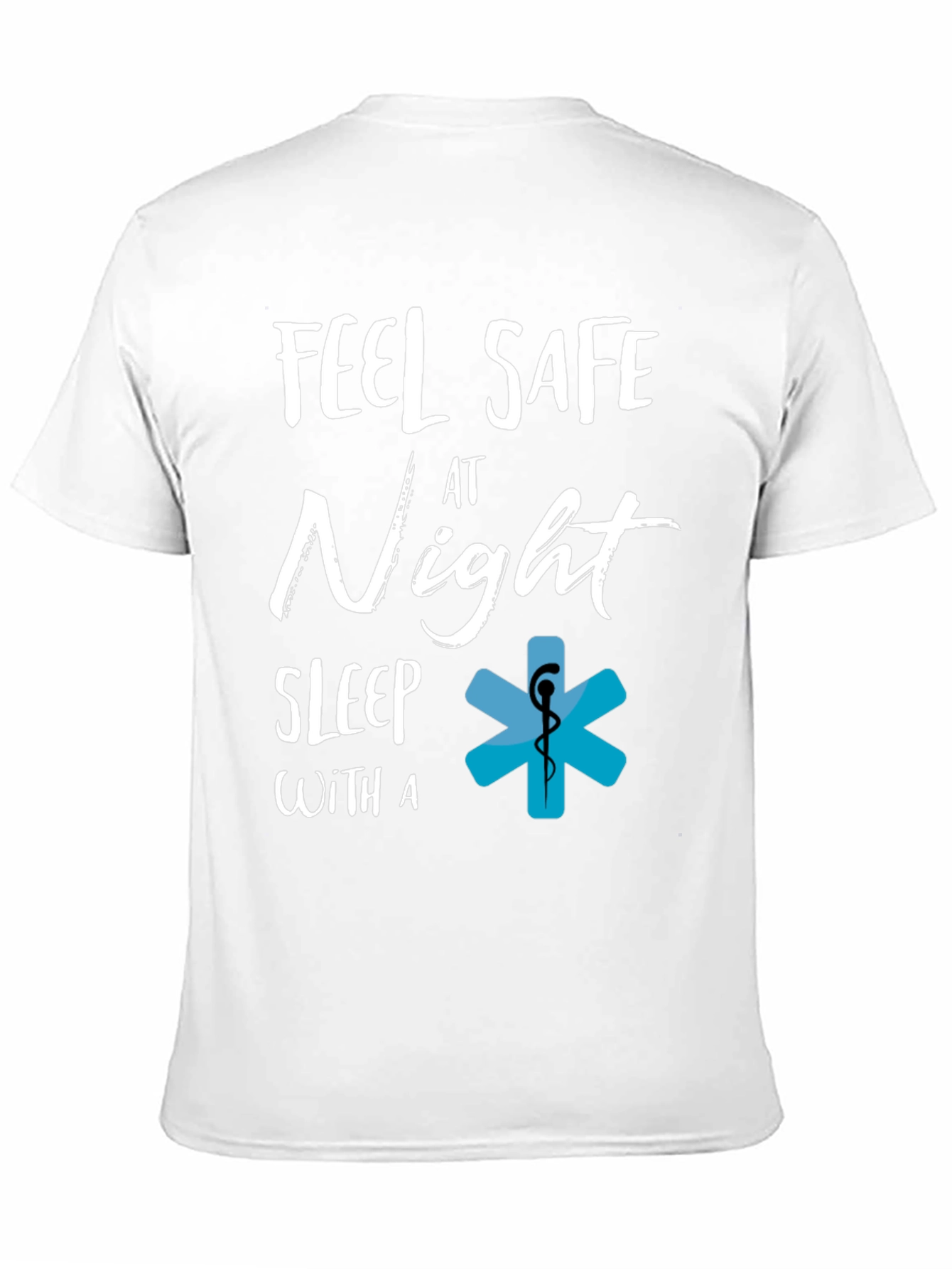 Black Feel Safe at Night T-Shirt, EMS Star of Life Tee view 11