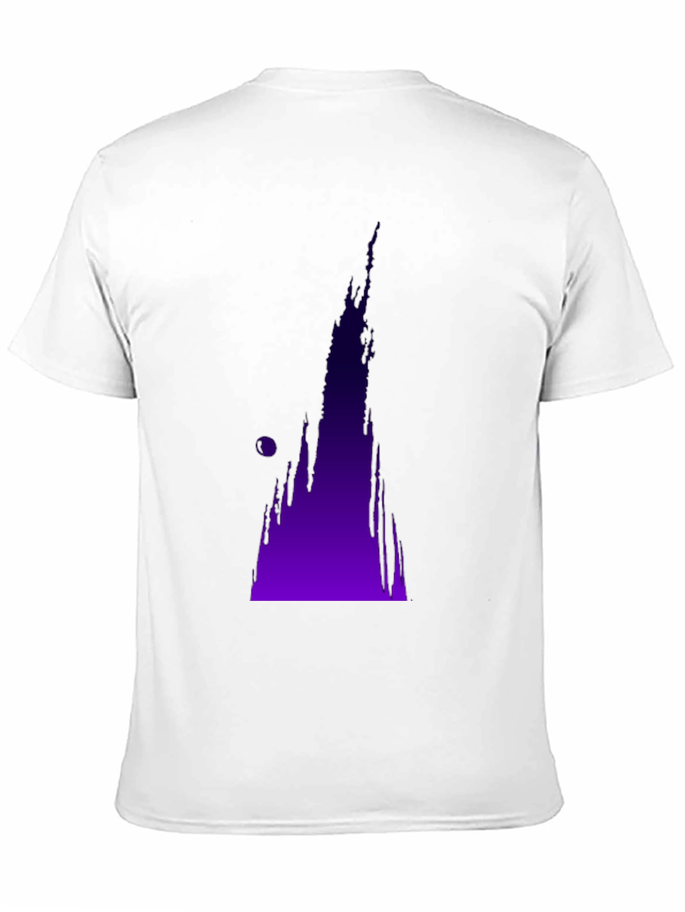Black Abstract Purple Drip Design Black T-Shirt view 11