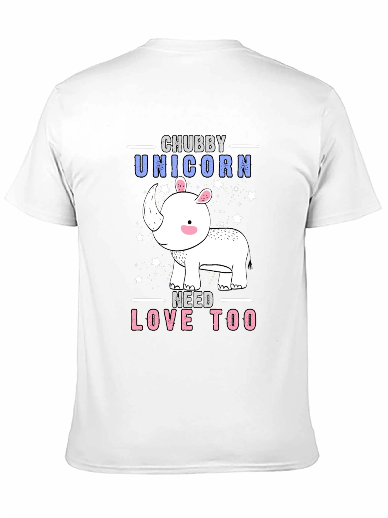 Black Chubby Unicorn Graphic Tee - Men's Black T-Shirt view 11
