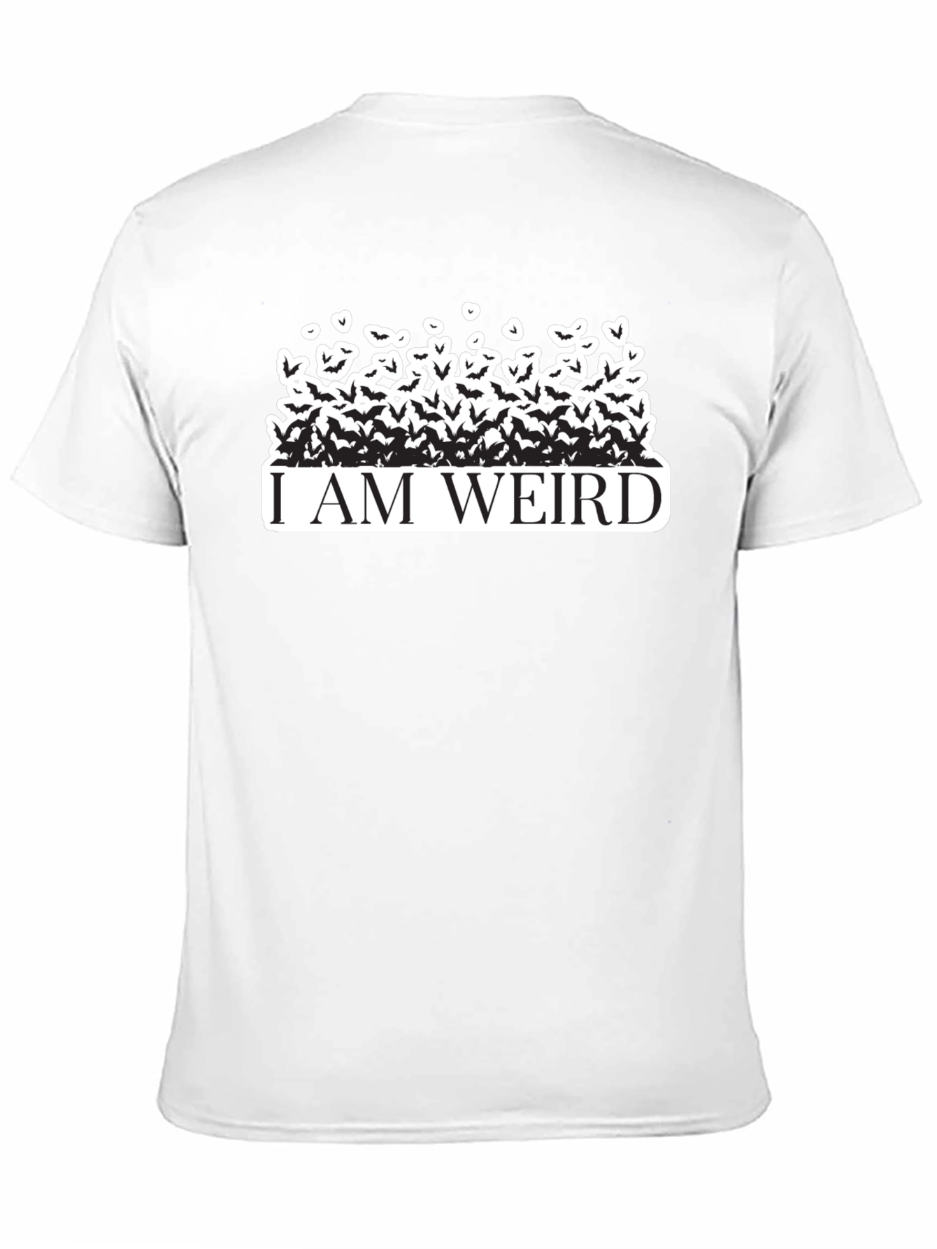 Black I am Weird Bats & Hearts Graphic Tee view 11