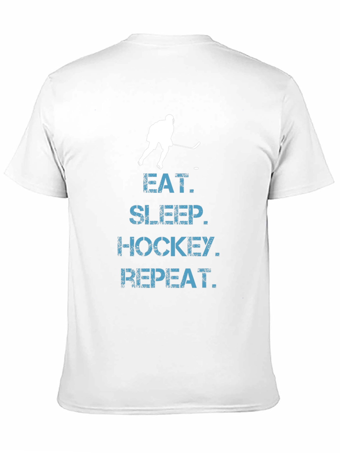 Black Eat Sleep Hockey Repeat T-Shirt - Black Graphic Tee view 11