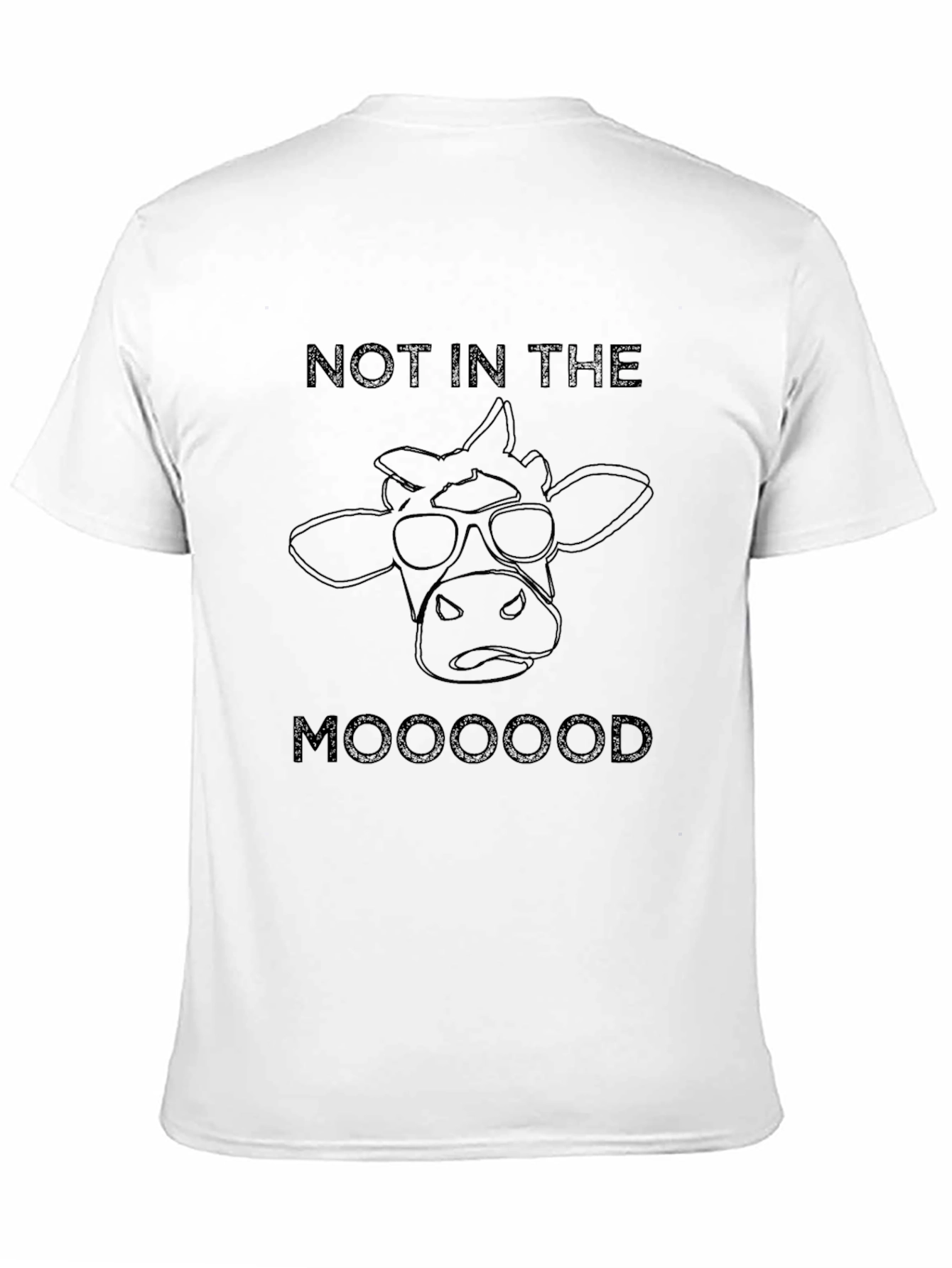 Black Not In The Mooooood Cow Graphic T-Shirt view 11