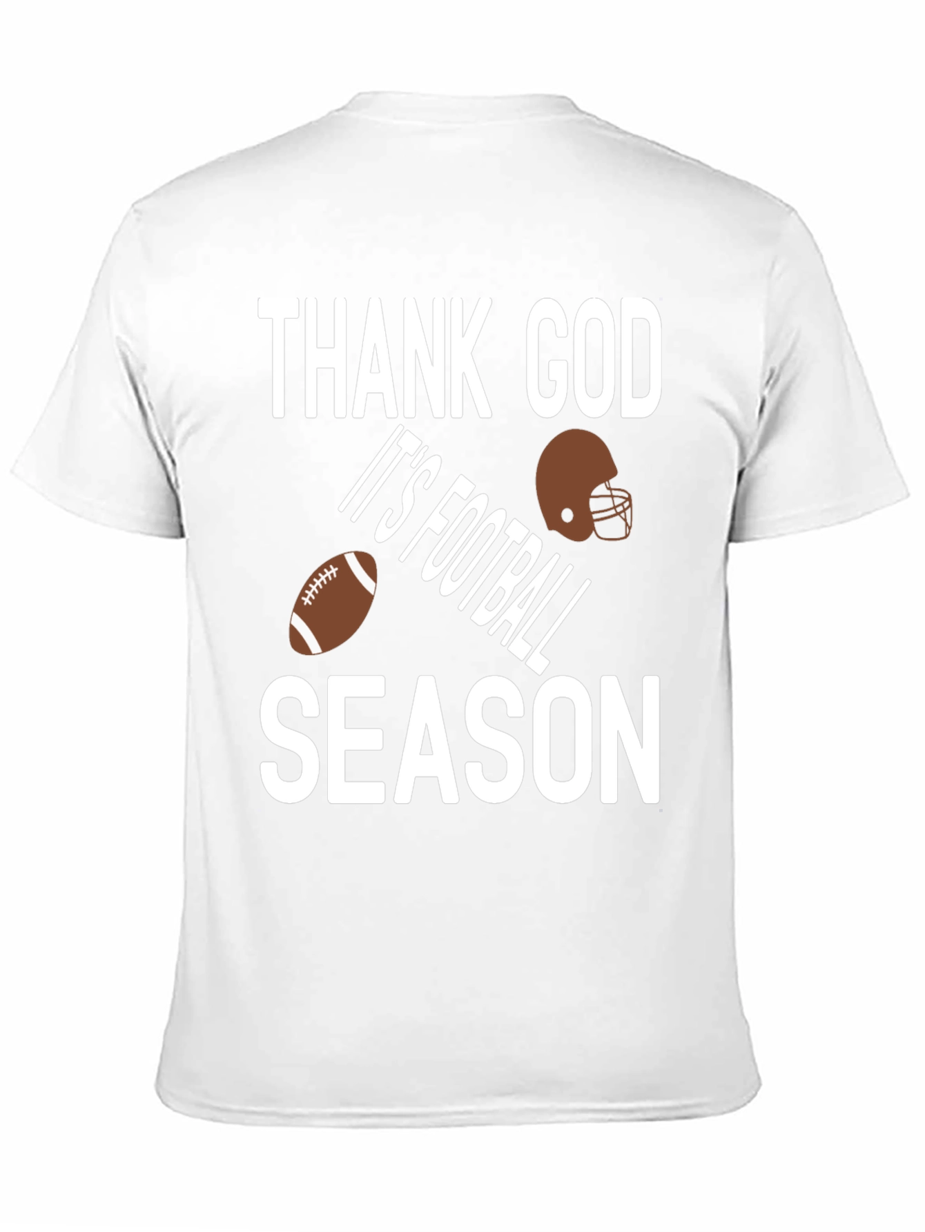 Black Thank God It's Football Season T-Shirt view 11