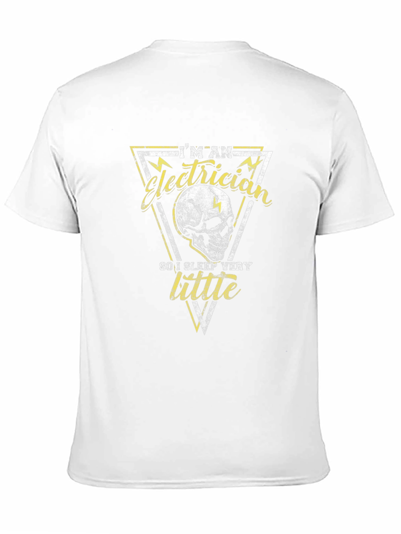 Black Electrician Skull Graphic T-Shirt view 11