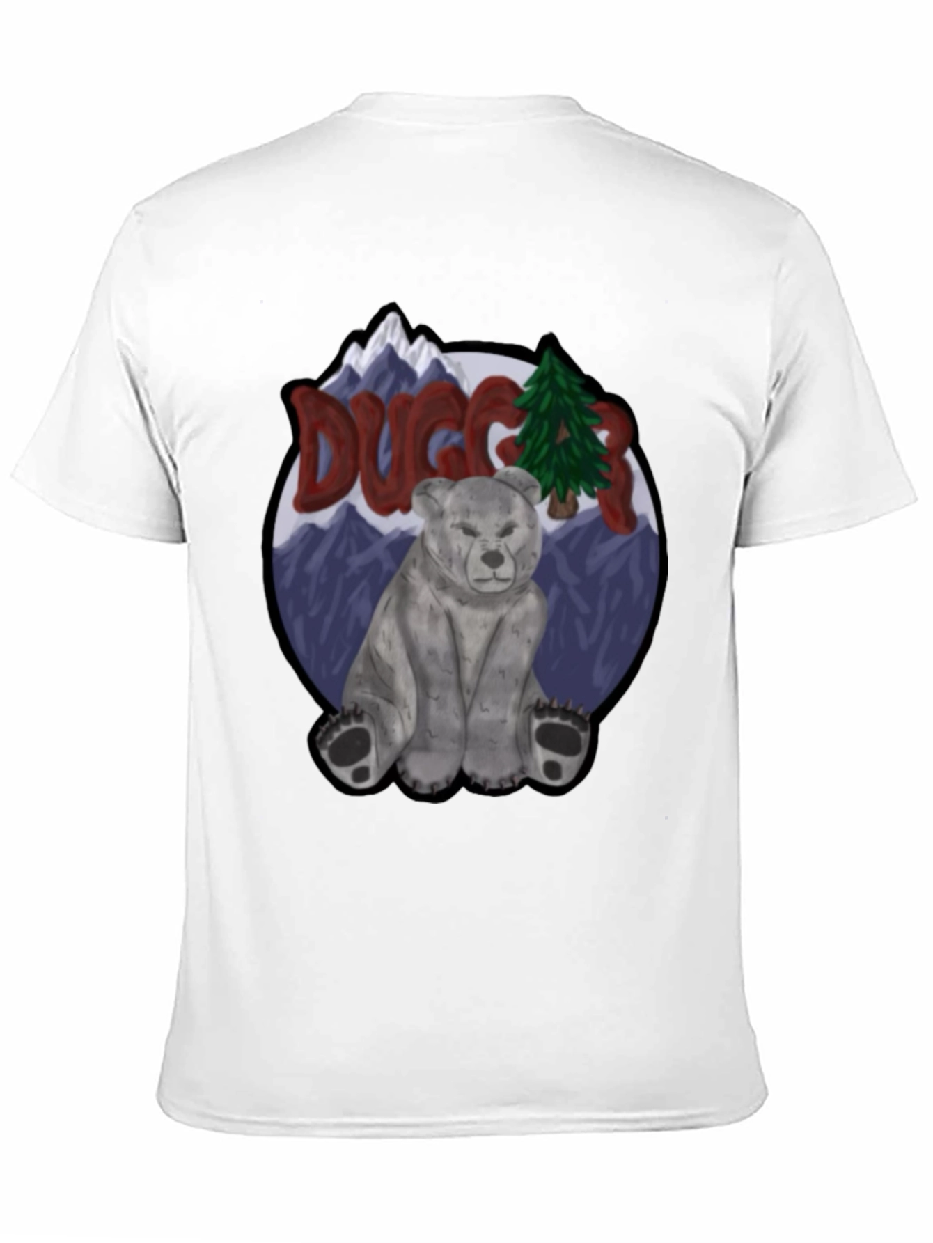 Black Duggar Bear Graphic Tee - Mountain Scene view 11
