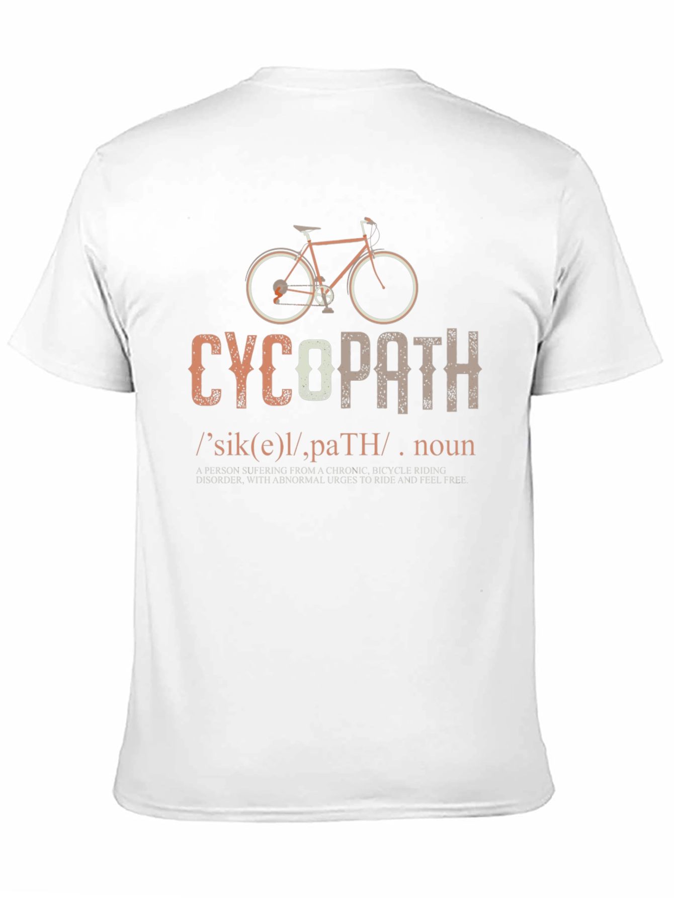 Black CycoPath Funny Cyclist T-Shirt view 11