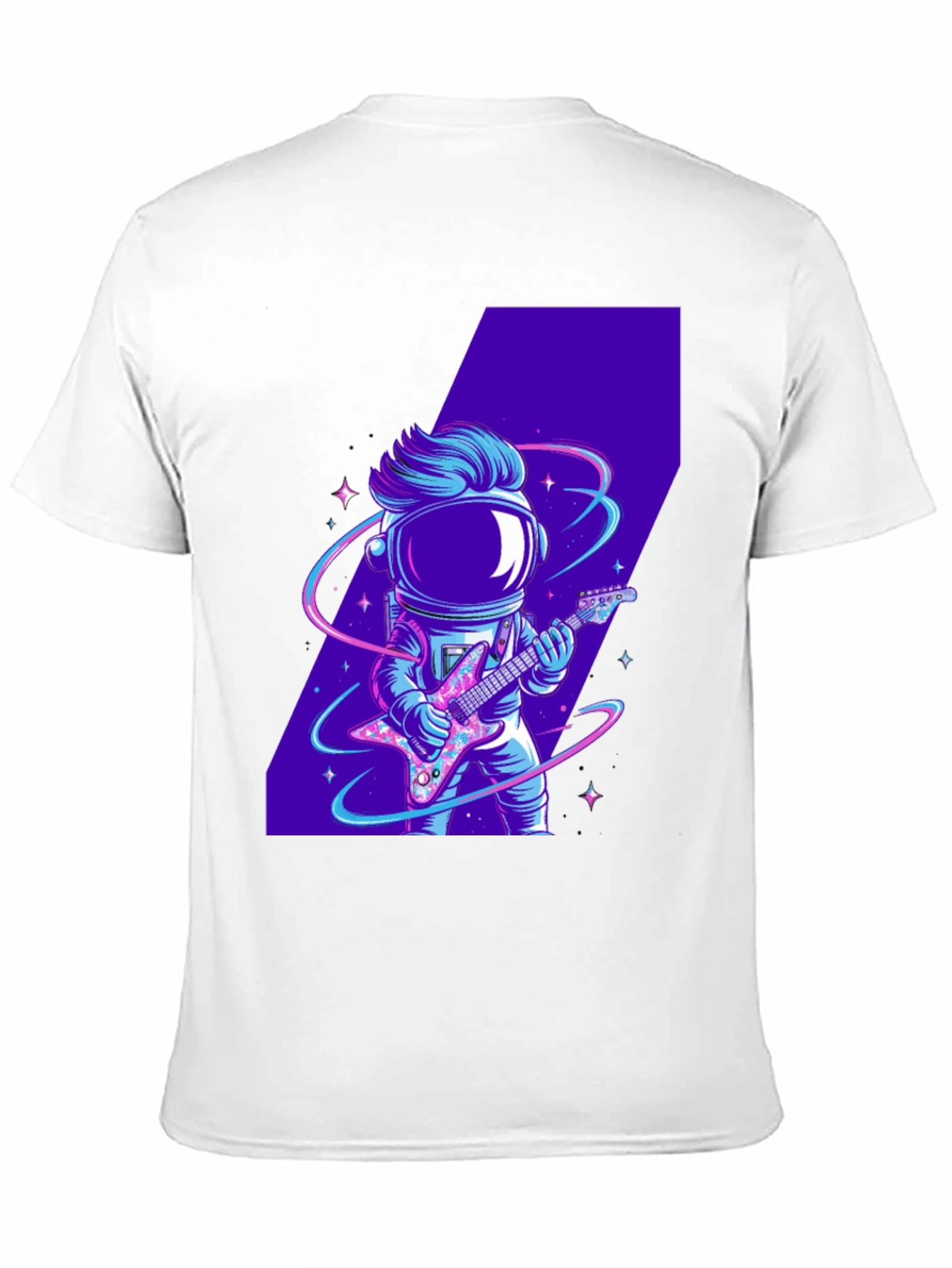 Black Astronaut Guitarist Graphic Tee view 11