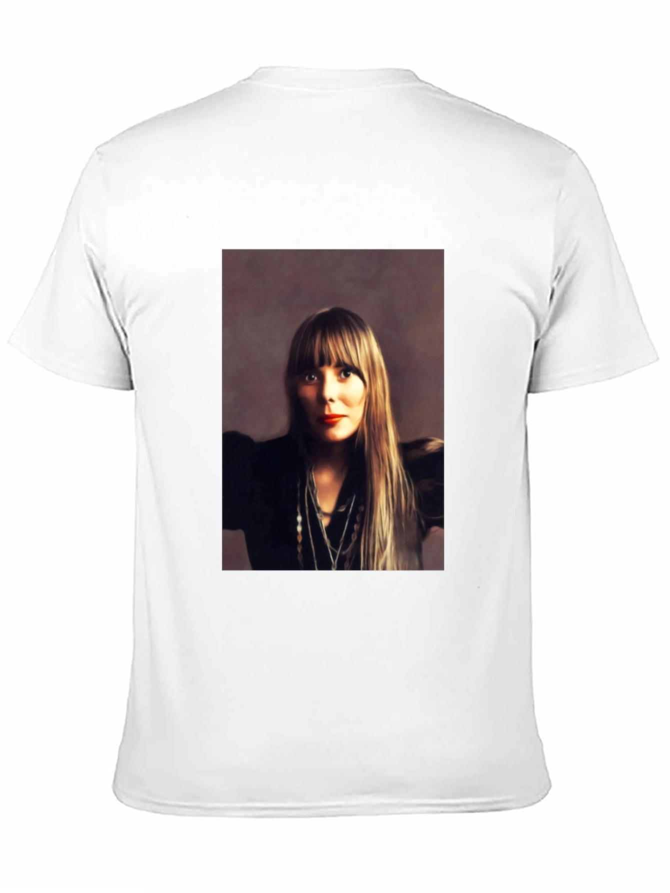 Black Joni Mitchell Portrait Black T-Shirt view 11