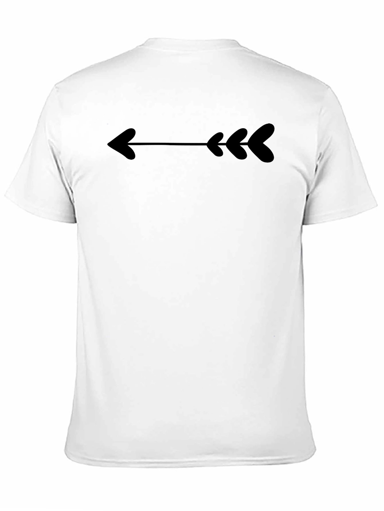 Black Heart Arrow Black T-Shirt view 11