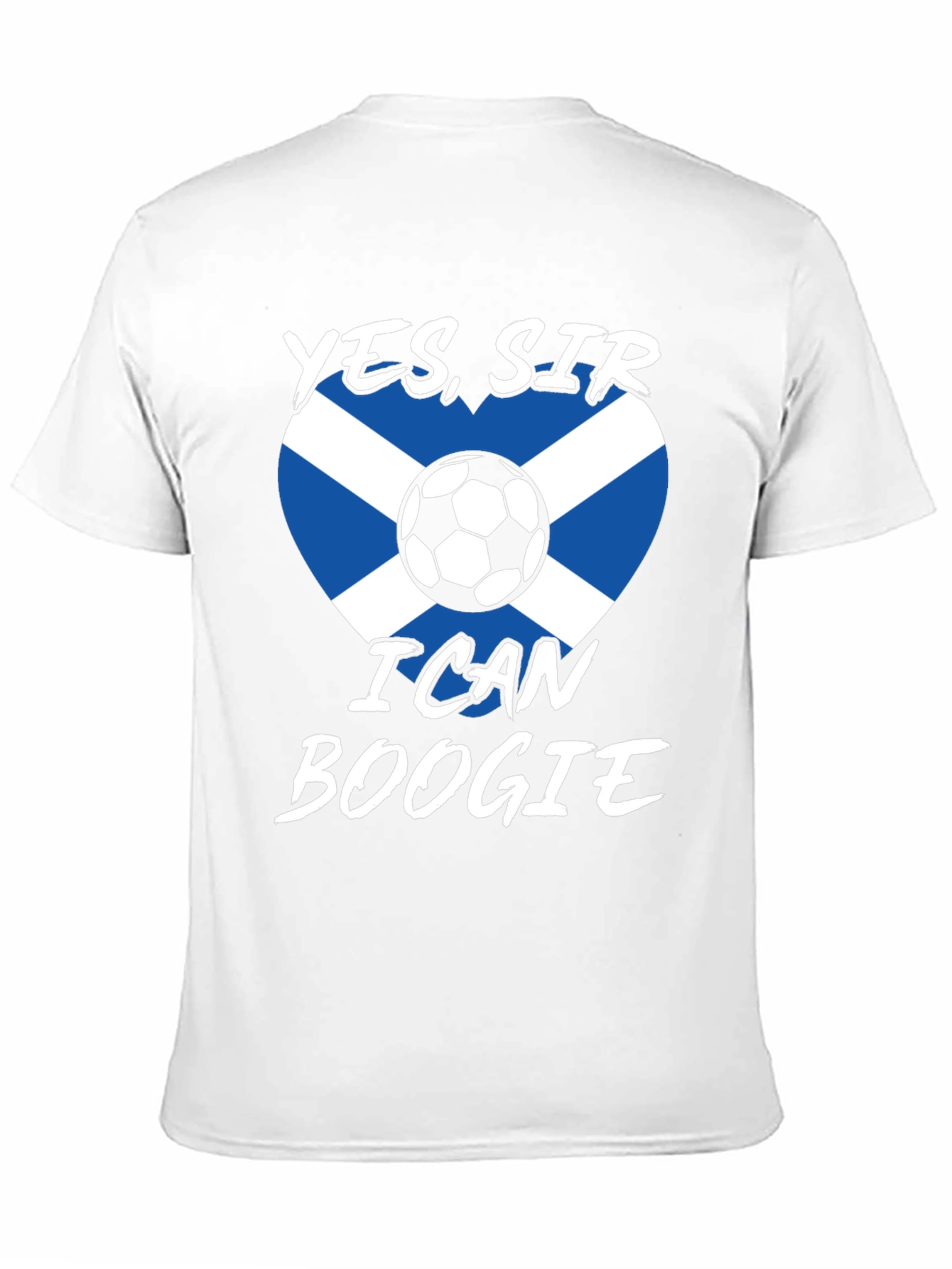 Black Scotland Flag Soccer T-Shirt - Yes Sir, I Can Boogie! view 11