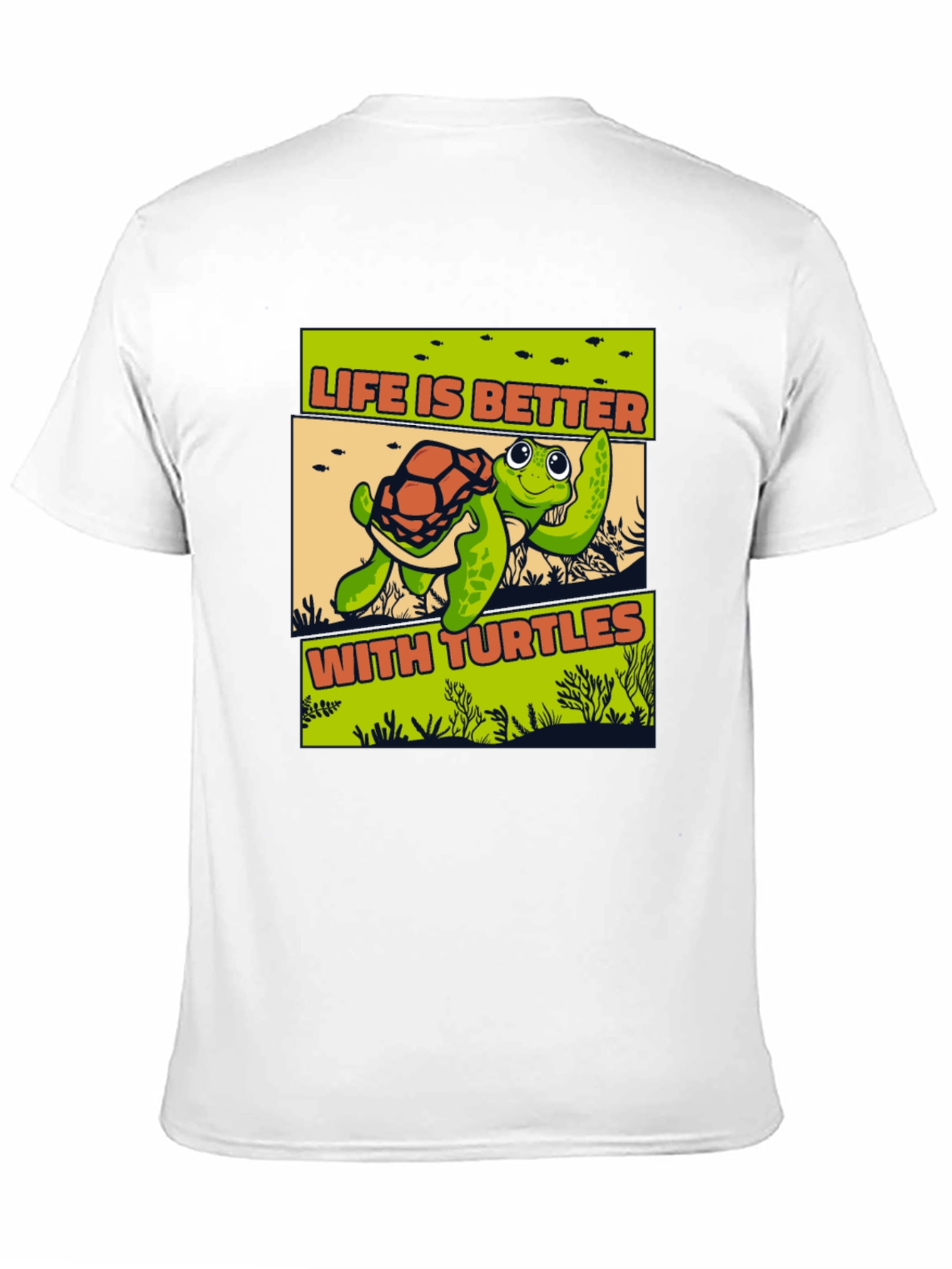 Black Life is Better with Turtles Black T-Shirt view 11